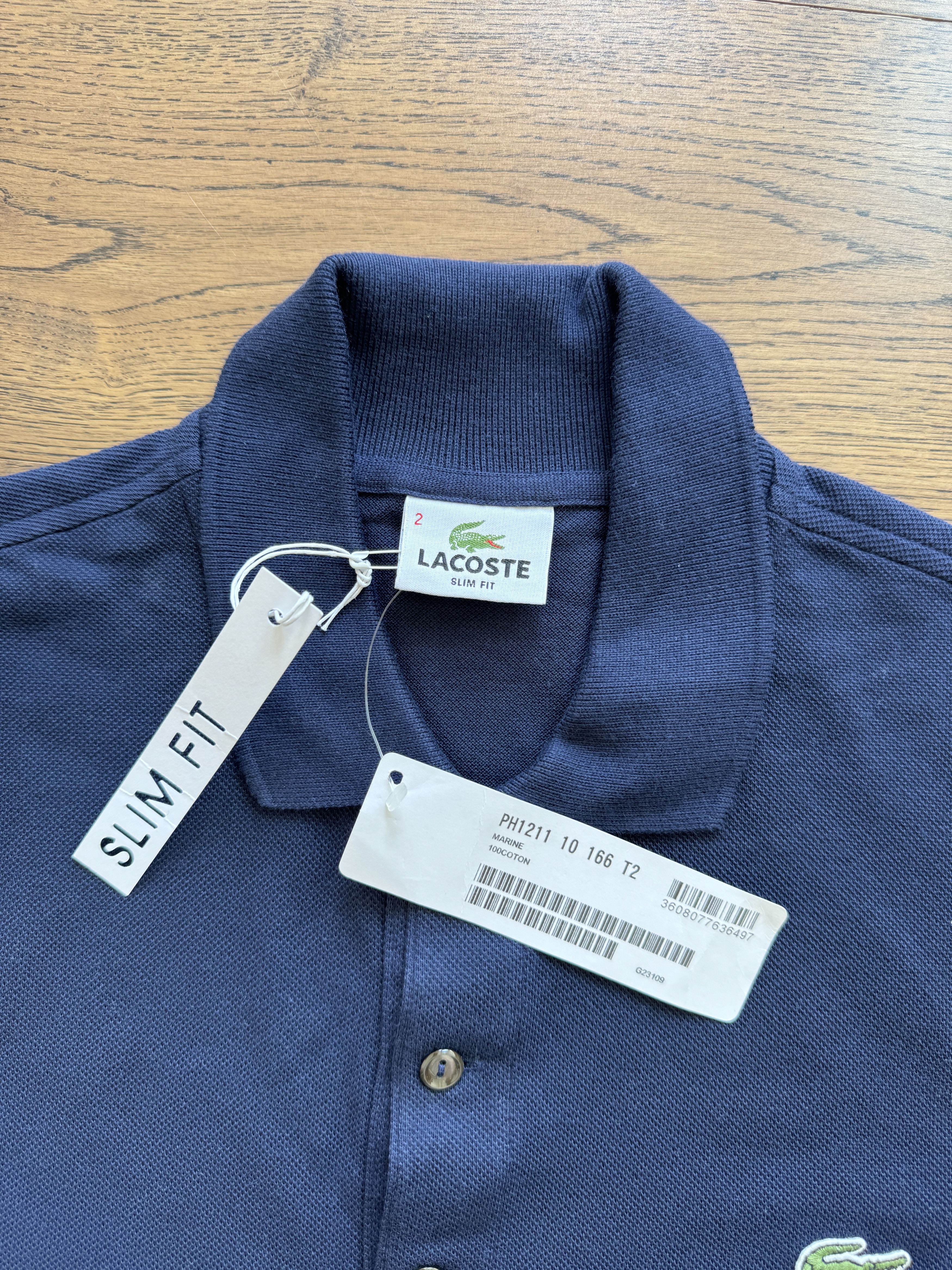 Lacoste Locaste France Mens Devanlay Navy Cotton Pique Polo Shirt Size US S / EU 44-46 / 1 - 4 Thumbnail