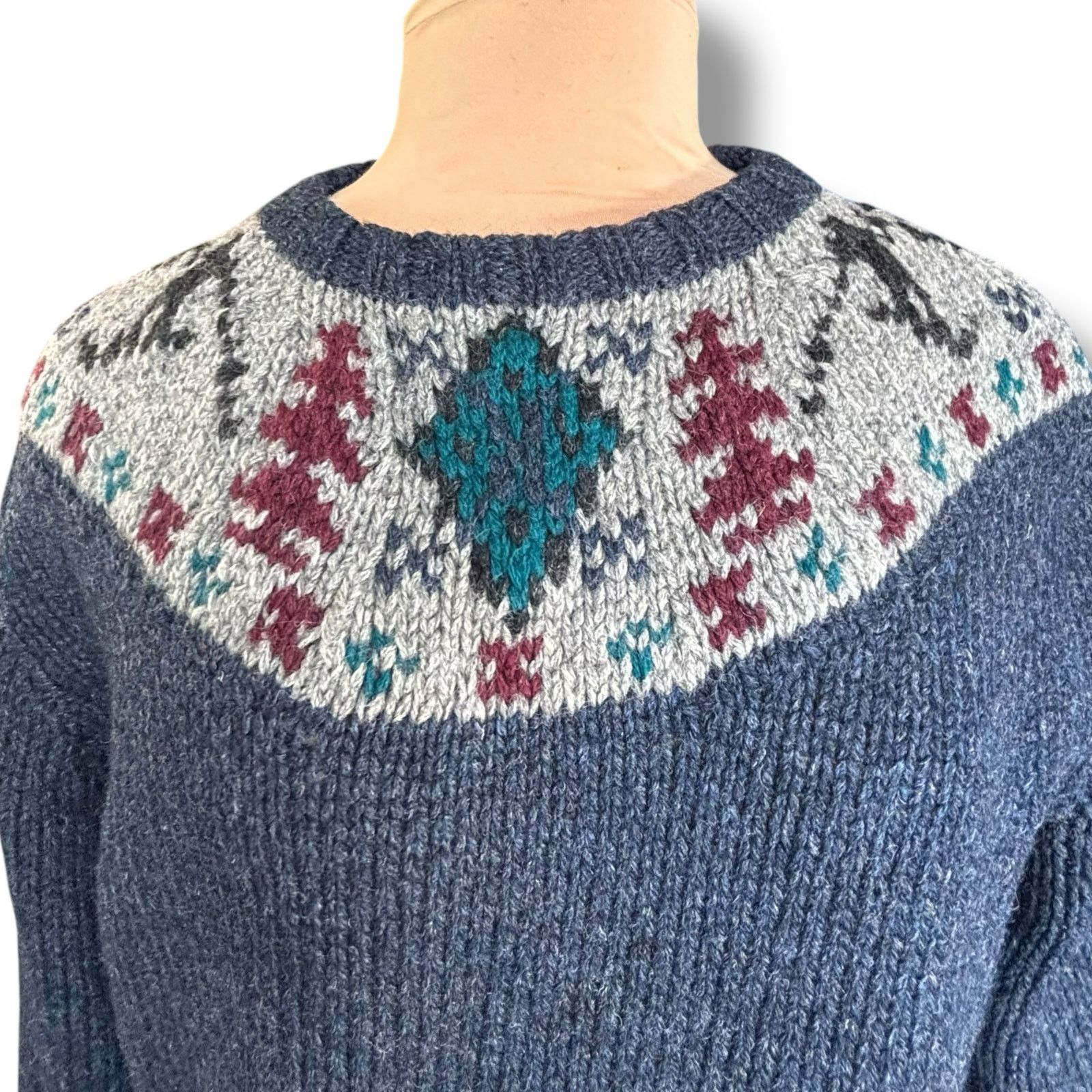 Polo Ralph Lauren Vintage 90s Polo Ralph Lauren Blue Wool Ski Sweater Nordic Size US S / EU 44-46 / 1 - 3 Thumbnail