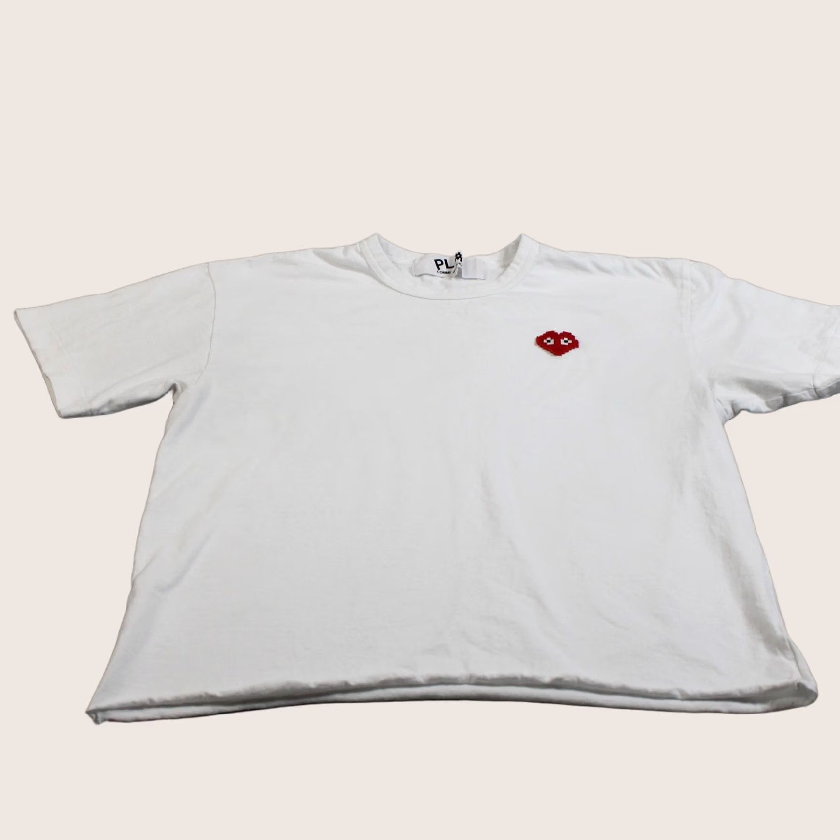 Vintage VINTAGE? No — Play Comme Des Garçons Shirt Womens XL White Heart Logo Streetwear Made Japan Shirt Womens XL White Heart Logo Size XL / US 12-14 / IT 48-50 - 1 Thumbnail