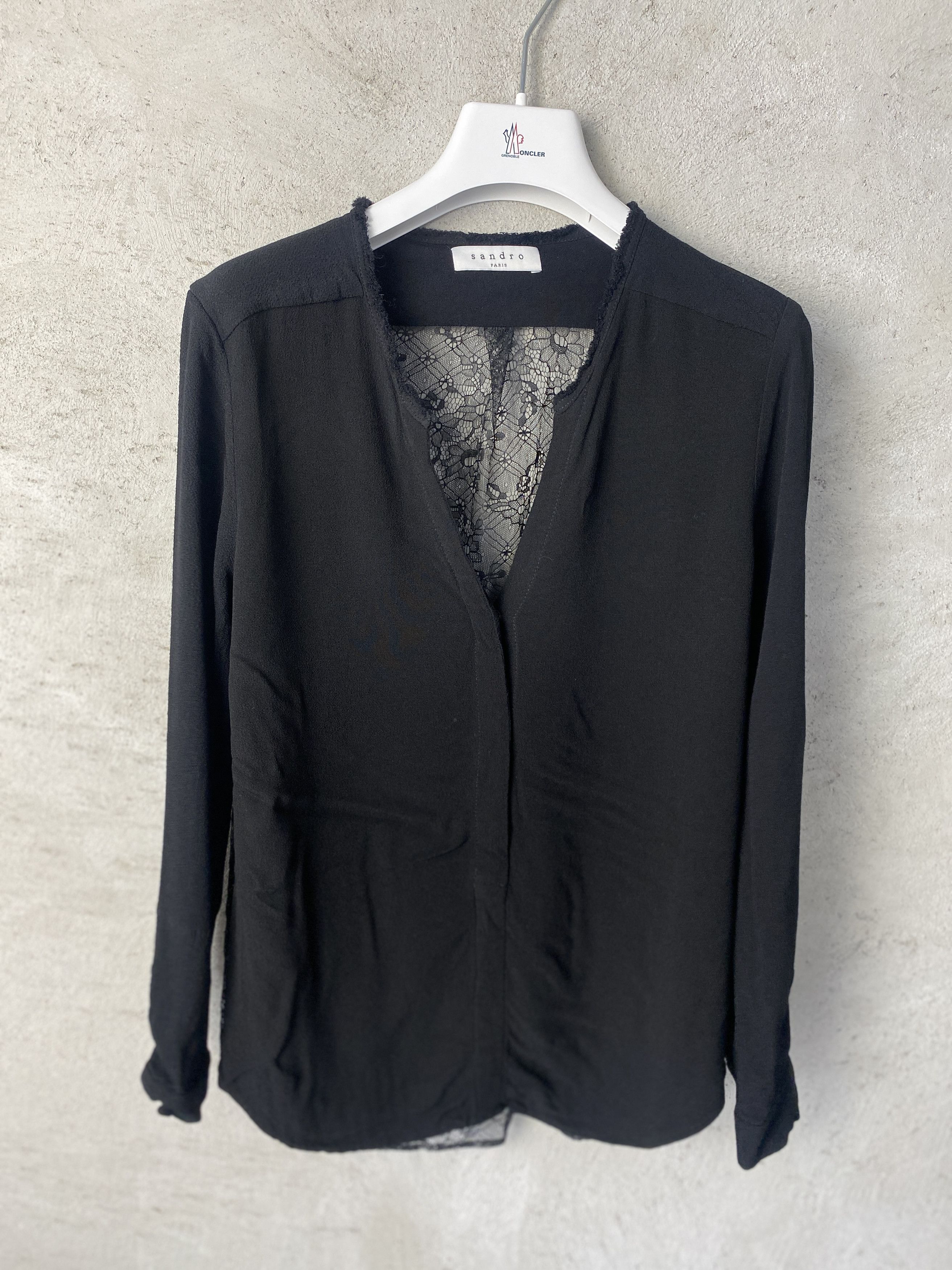 Sandro Sandro lace shirt blouse formal casual Size L / US 10 / IT 46 - 1 Thumbnail