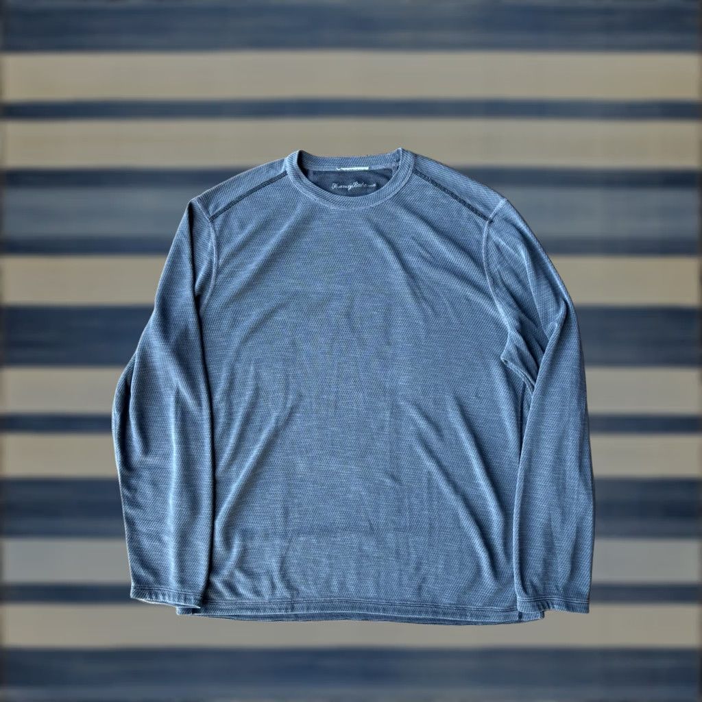 Tommy Bahama Tommy Bahama CoolMax Thermal Shirt Mens XL Grey Long Sleeve Crewneck Modal Polyester Lightweight Moisture Wicking Quick Dry Logo Autumn Winter Size US XL / EU 56 / 4 - 1 Thumbnail