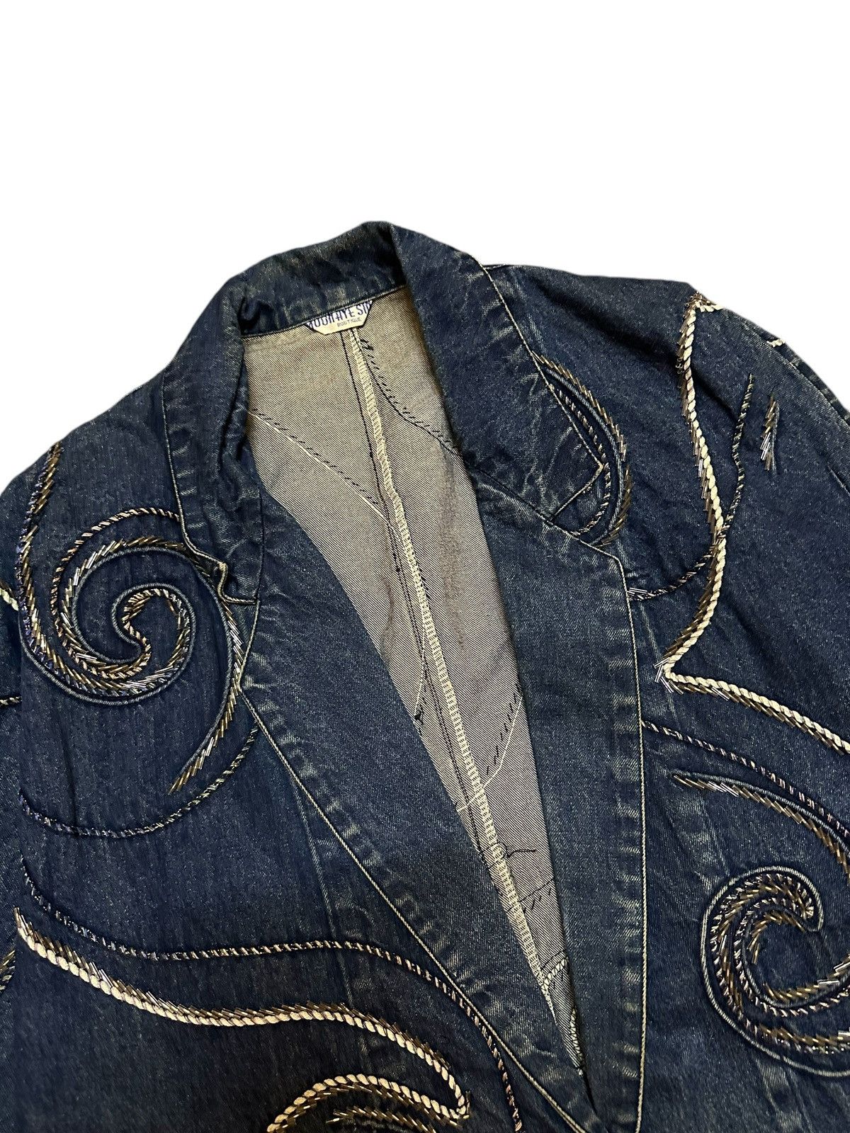 Japanese Brand vintage denim blazer rare design Size US M / EU 48-50 / 2 - 4 Thumbnail