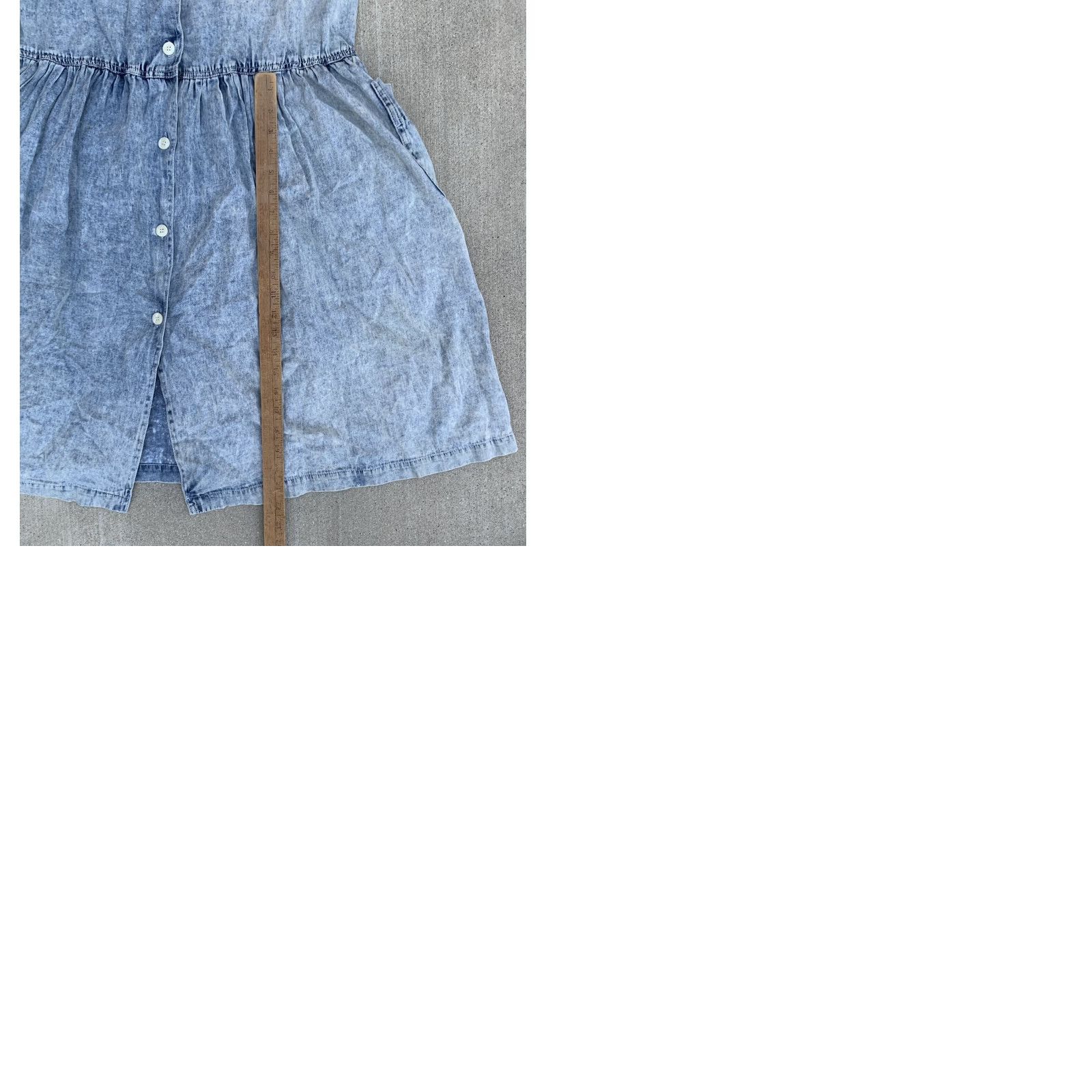 Express VINTAGE Limited Express Jumper Dress Casual 1980s Blue Cotton Pockets L Womens Size L / US 10 / IT 46 - 12 Thumbnail