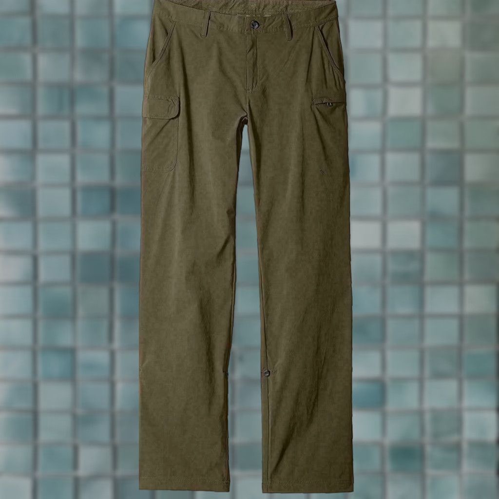 Vintage SOLSTICE Women's Cargo Pants Size 6 Stretch Straight Leg Bark Brown 30X30 Outdoor Size 28" / US 6 / IT 42 - 1 Thumbnail