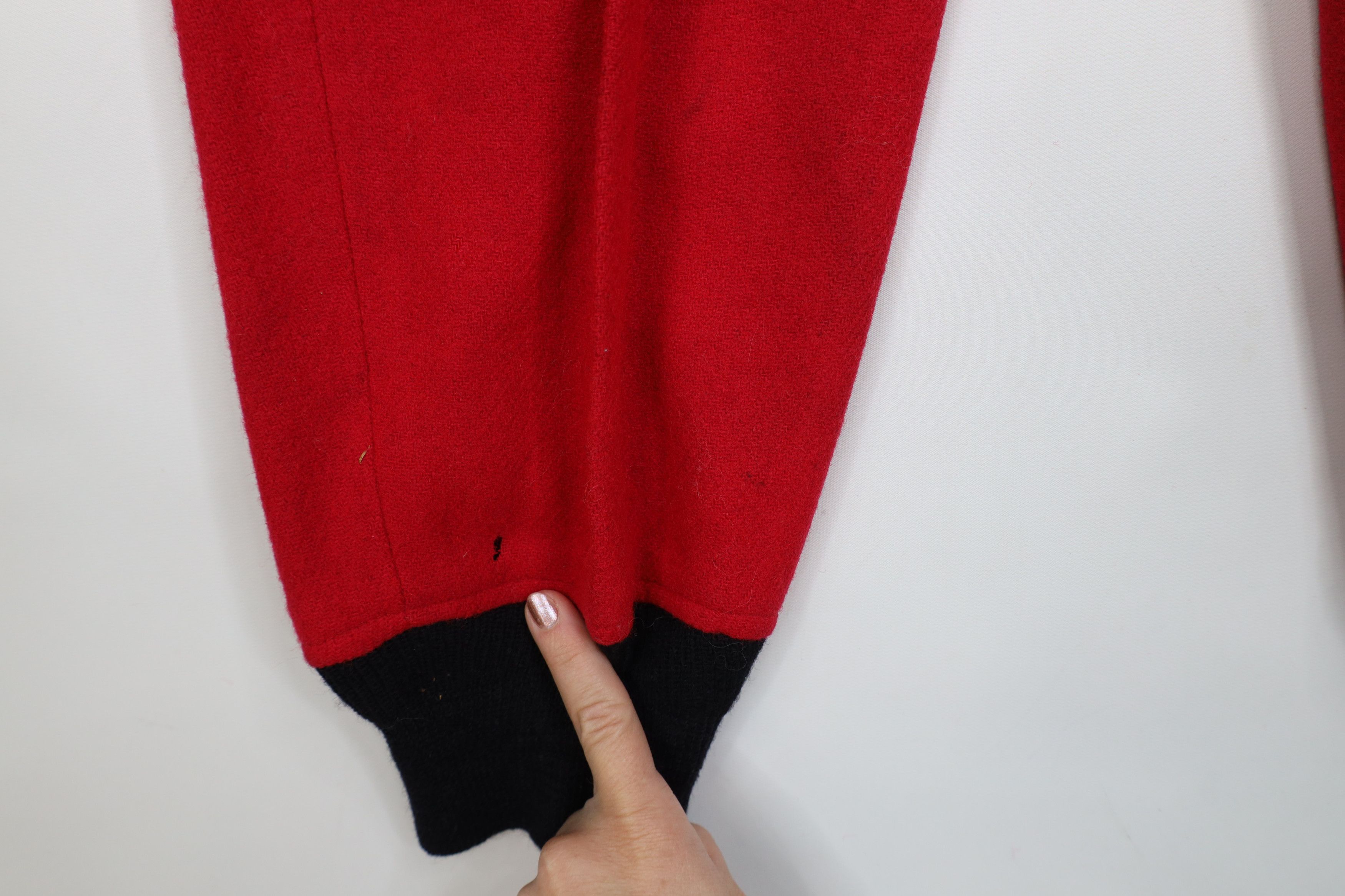 Vintage Vintage 50s Streetwear Distressed Wool Joggers Pants Red USA Size US 28 / EU 44 - 5 Thumbnail