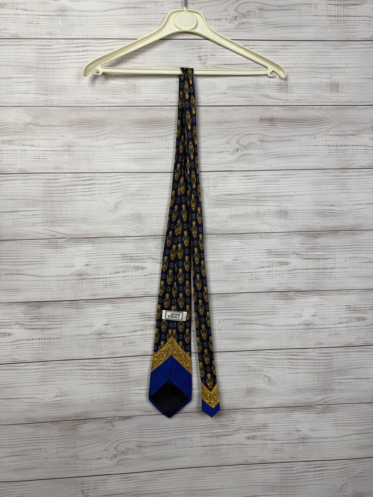 Versace Gianni Versace Tie Vintage 90s Medusa Monogram Designer Rare Size ONE SIZE - 1 Thumbnail