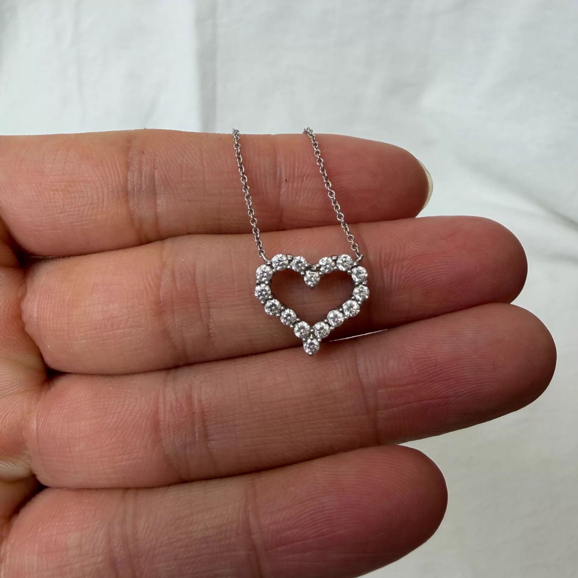 Tiffany & Co. Tiffany & Co. 1.5cm Diamond Platinum Small Necklace Size ONE SIZE - 8 Thumbnail