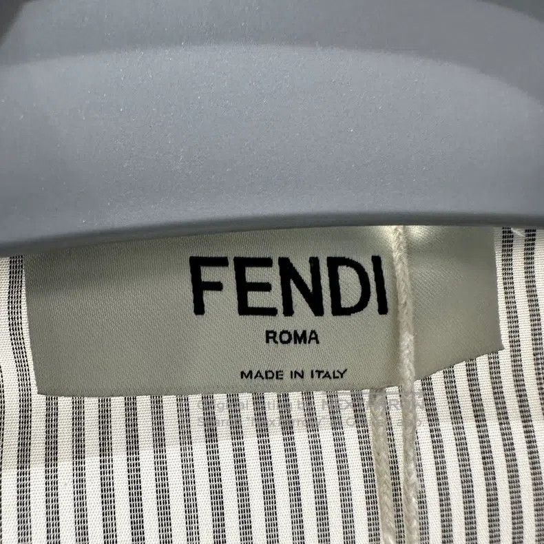Fendi Fendi Fine Striped Long Sleeve Shirt, Cotton Size XS / US 0-2 / IT 36-38 - 3 Thumbnail