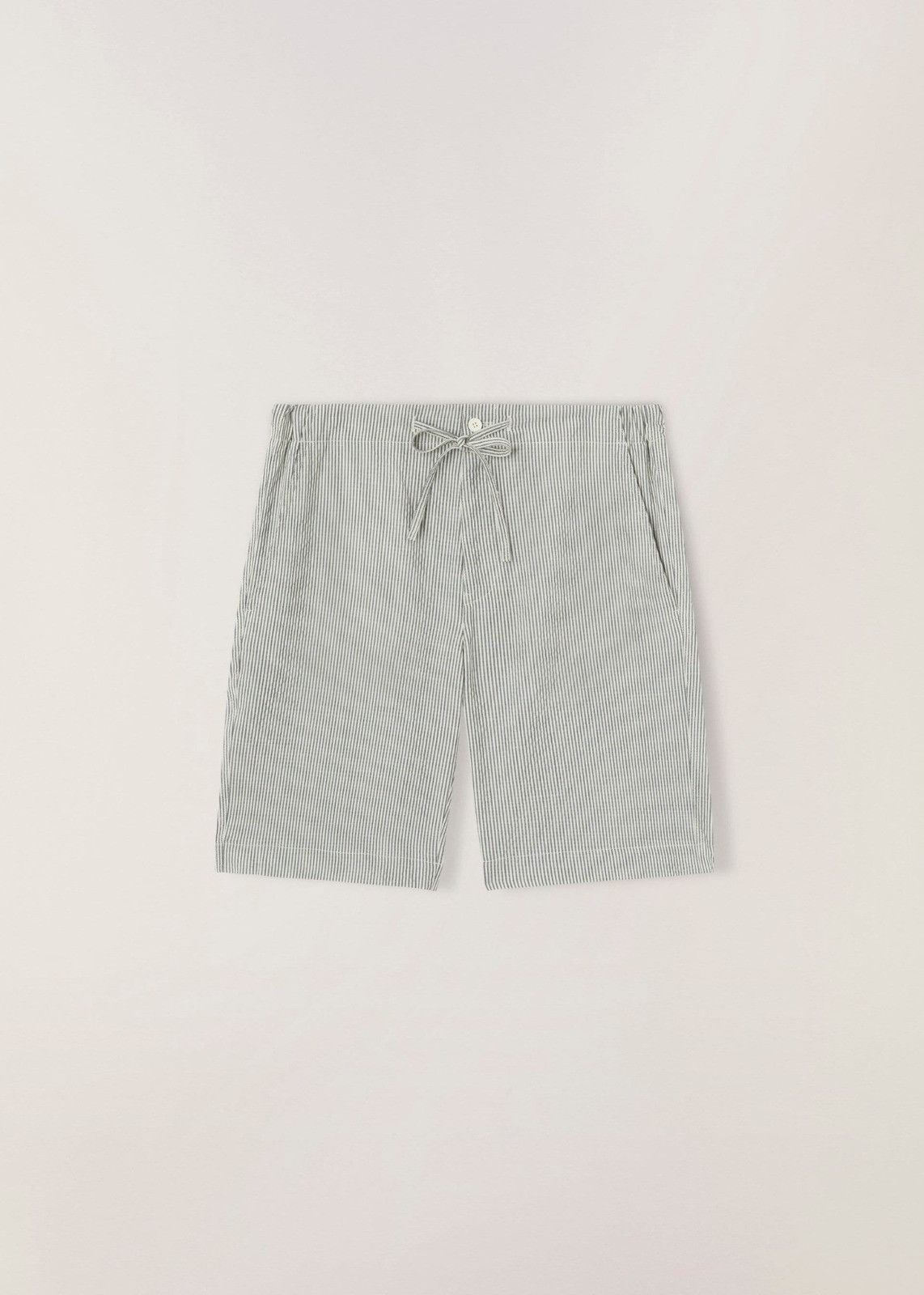 Loro Piana o1srvl11e1024 Flat Bermuda Shorts in Grey/White Size US 34 / EU 50 - 1 Thumbnail