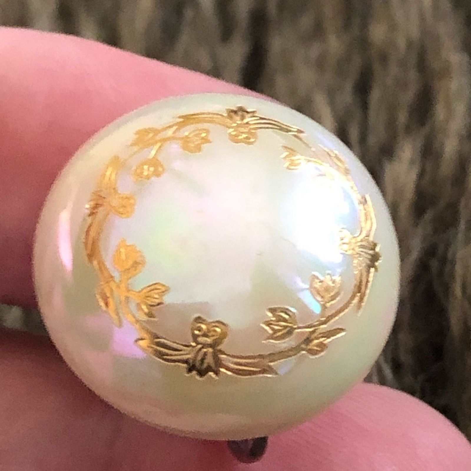 Vintage Vintage 50s opalescent button screw back clips Size ONE SIZE - 4 Thumbnail