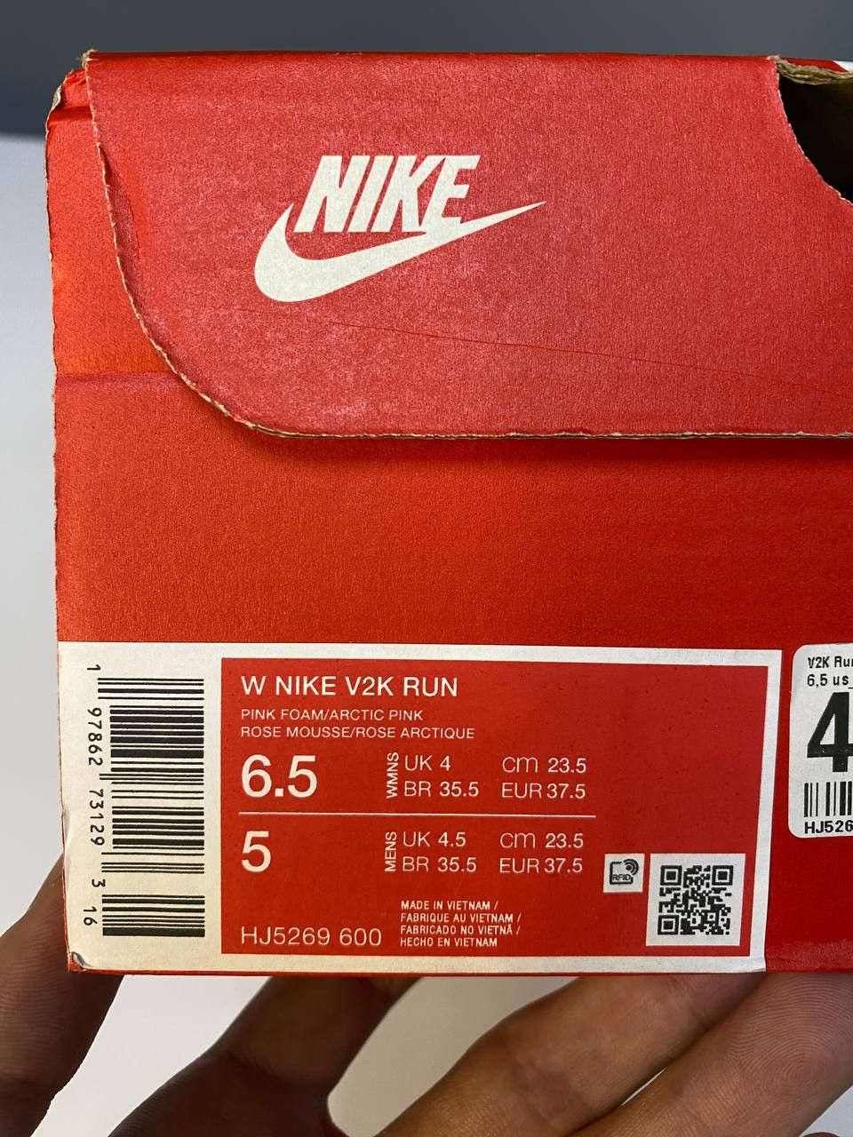 Nike Nike V2K Run Pink Foam/Arctic Pink Size US 6.5 / IT 36.5 - 8 Thumbnail