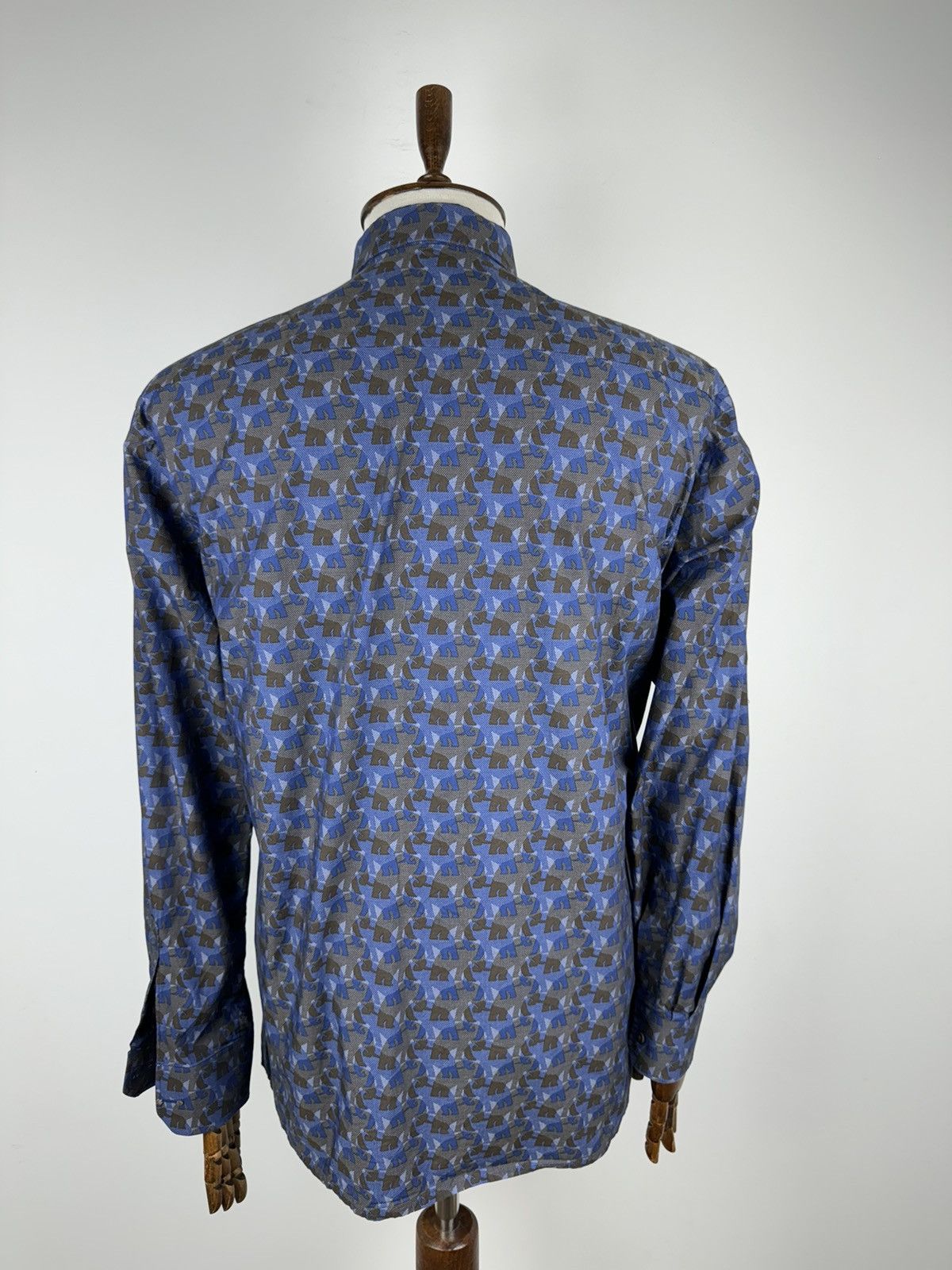 Designer ETERNA Comfort Fit Long Sleeve Button Down Shirt size 44 Size US XL / EU 56 / 4 - 3 Thumbnail