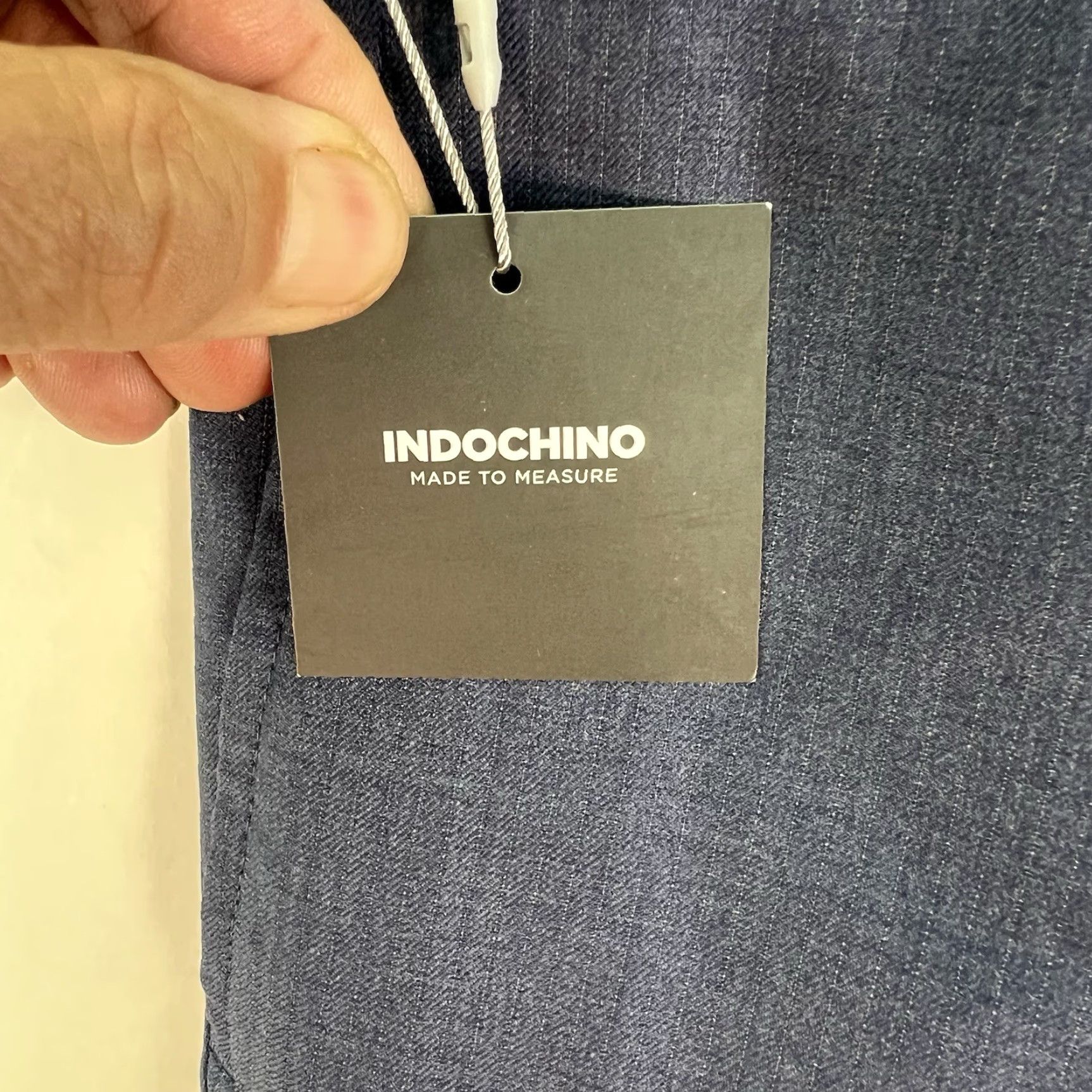 Vintage Indochino Hayle 100% Wool Lined Dress Pant Mens Size 54 X31 Blue Textured Dress Pants Regular Wool Navy/Blue 90s Theme Mens Size US 38 / EU 54 - 6 Thumbnail
