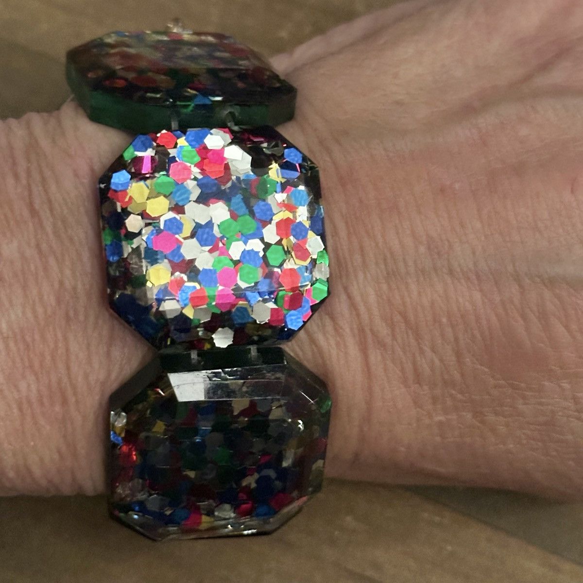J.Crew J. Crew Crewcuts rainbow confetti glitter stretch bracelet Size ONE SIZE - 4 Thumbnail