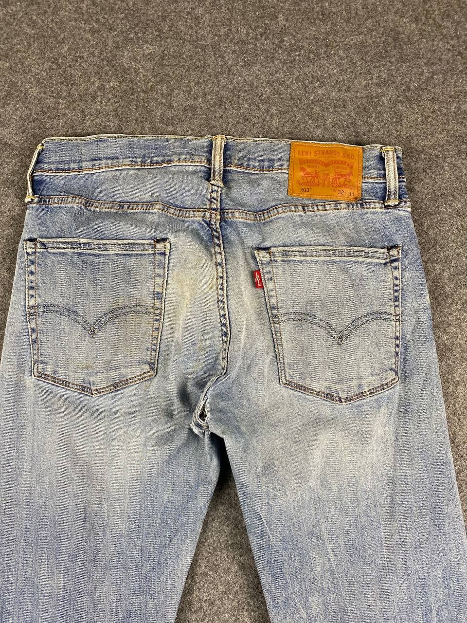 Levi's levis 513 slim straight fit distressed denim Size US 34 / EU 50 - 3 Thumbnail