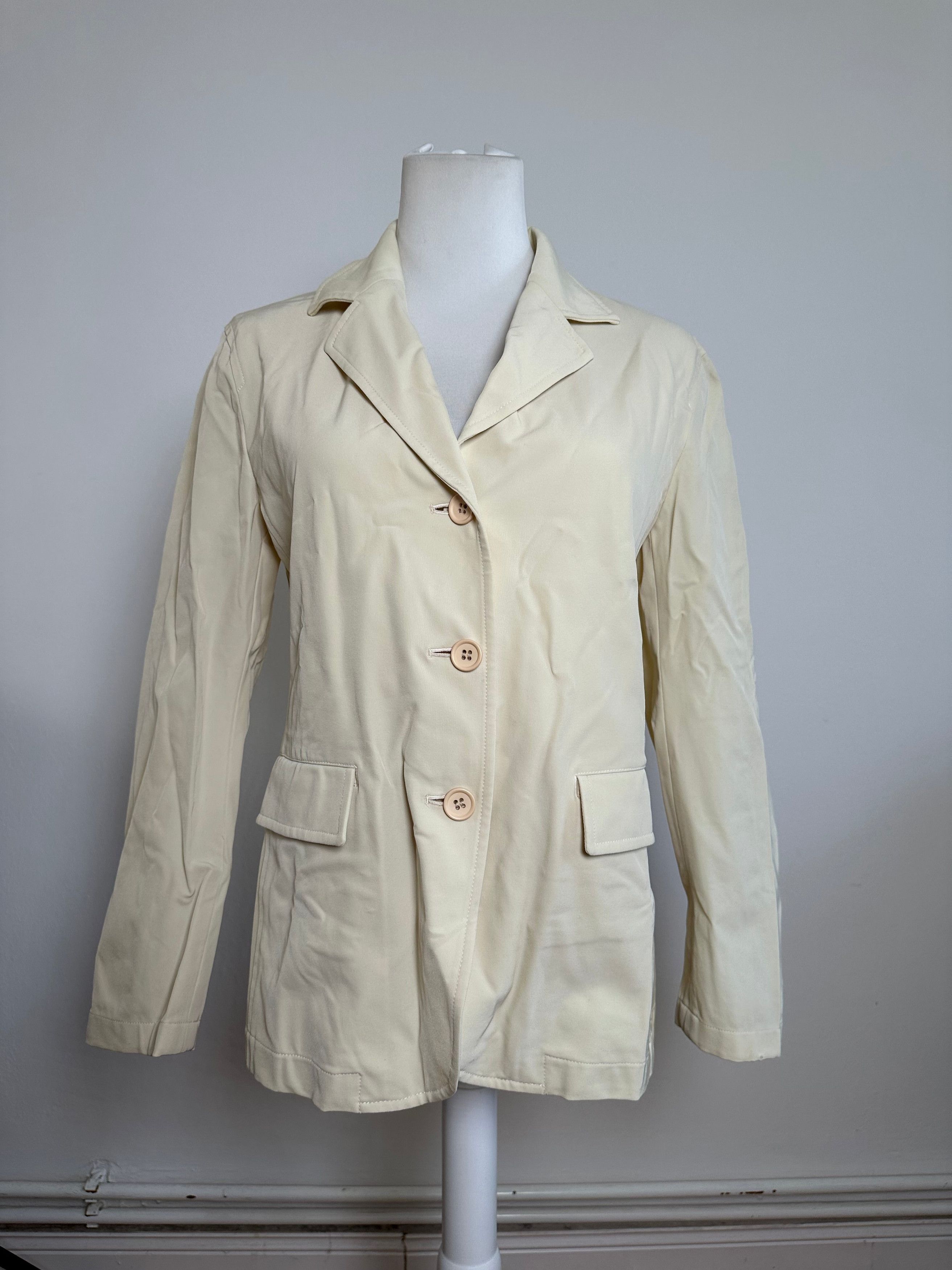 Issey Miyake Vintage Fête Blazer Nylon Cream M Size M / US 6-8 / IT 42-44 - 1 Thumbnail