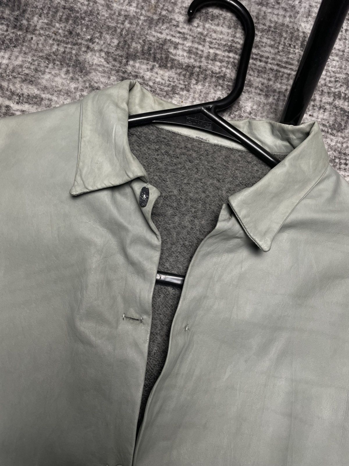 Ma+ M.A.+ Leather Button Shirt Maurizio Amadei Size US M / EU 48-50 / 2 - 8 Thumbnail