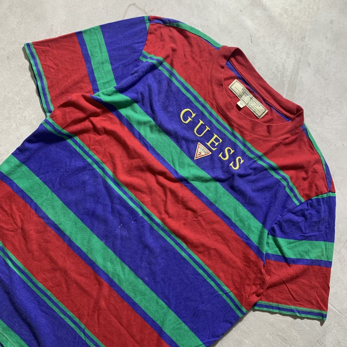 Guess Vintage Guess Striped T-Shirt Size US L / EU 52-54 / 3 - 2 Thumbnail