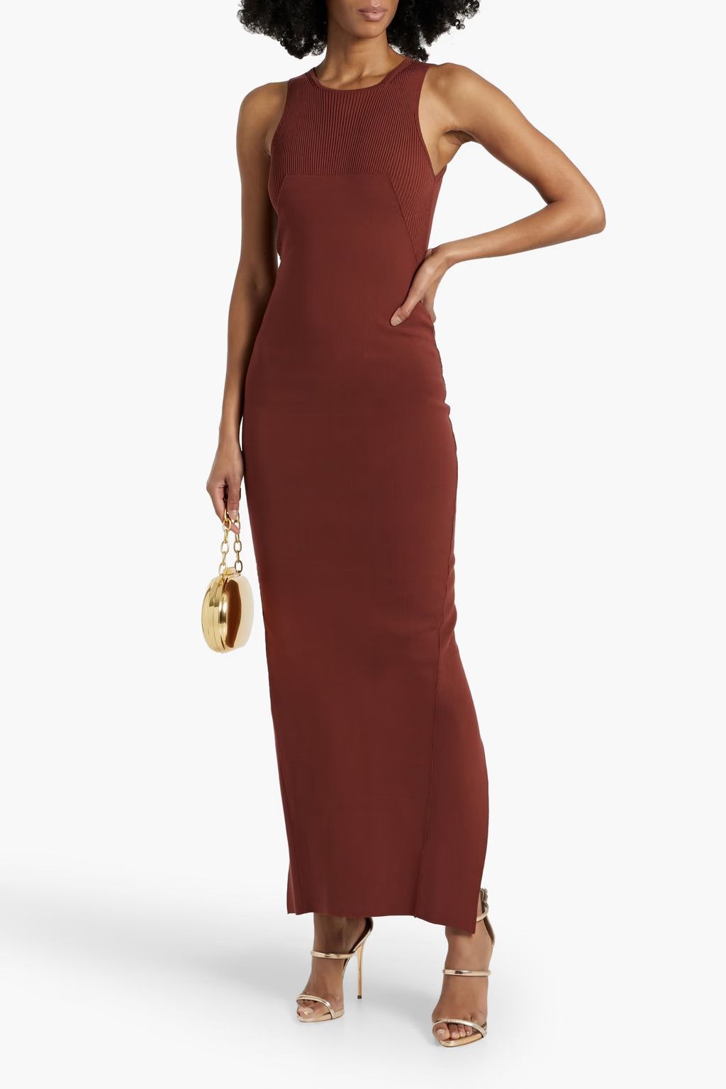 Rick Owens o1y0126 Maxi Dress in Chocolate Brown Size M / US 6-8 / IT 42-44 - 2 Thumbnail