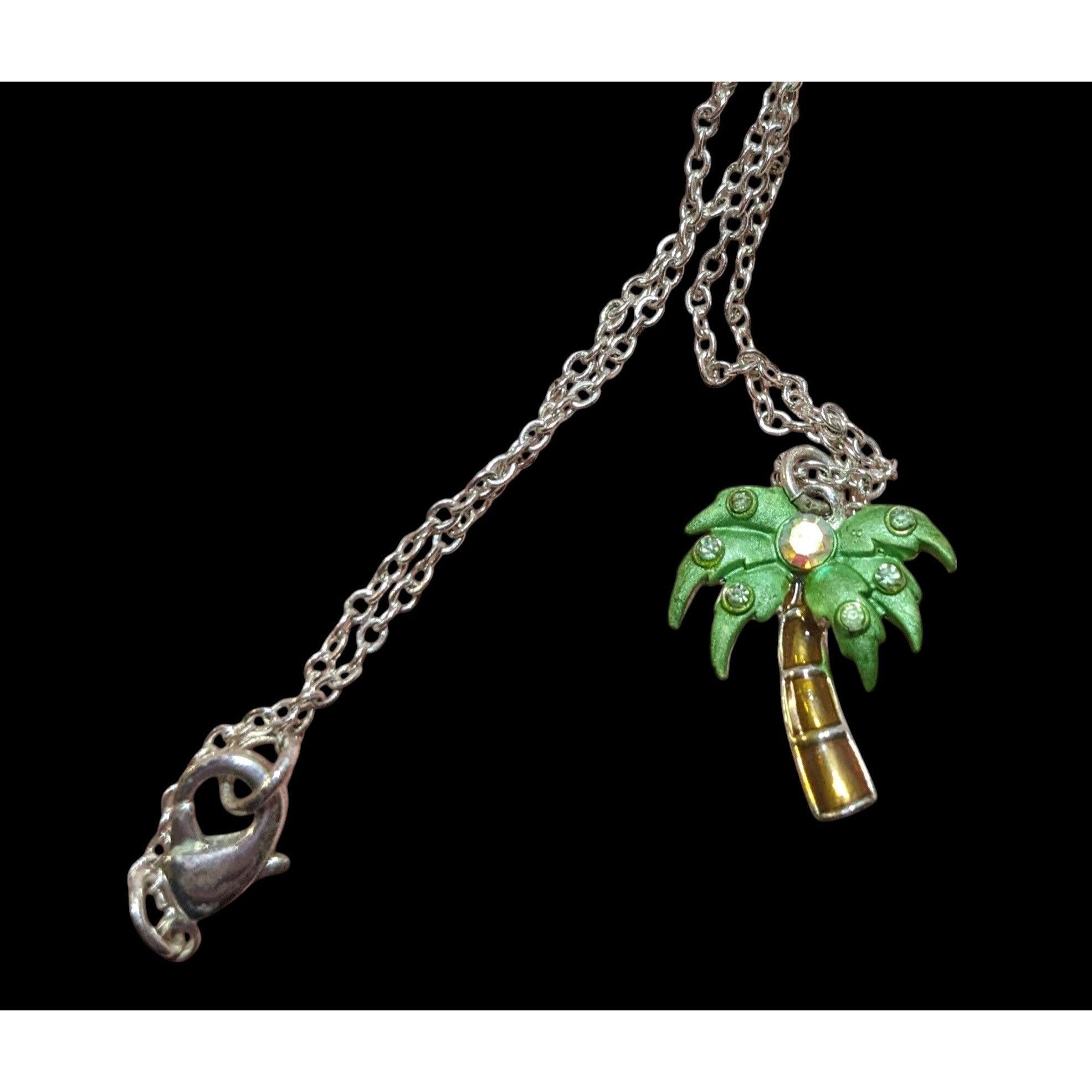 Other Vintage Avon Rhinestone Palm Tree Pendant Necklace Size ONE SIZE - 4 Thumbnail