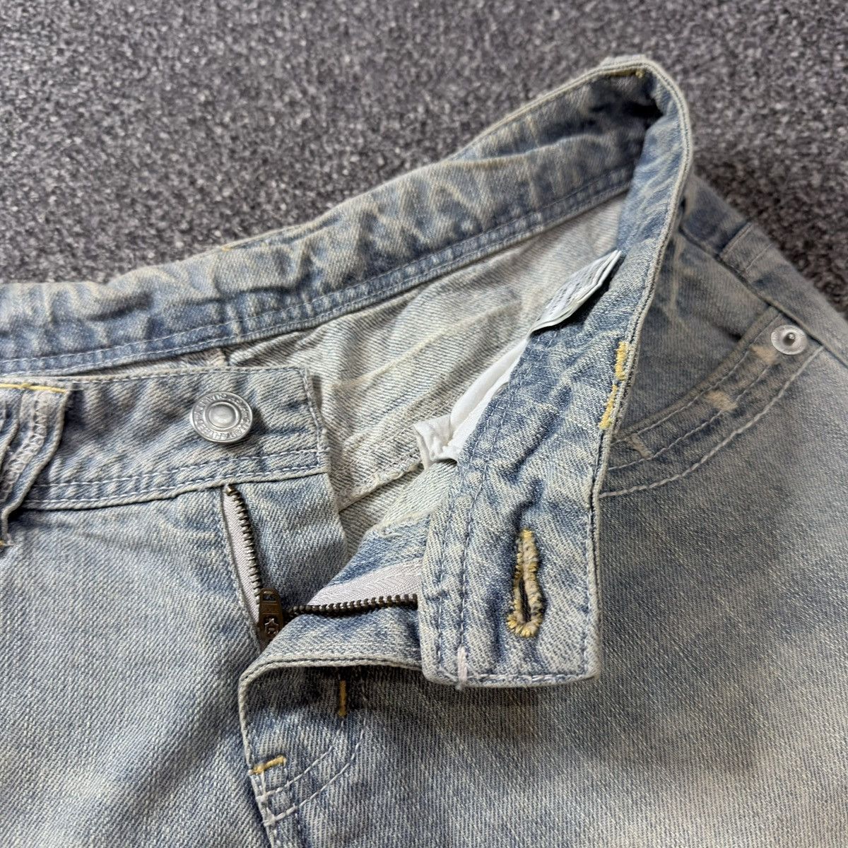 Hysteric Glamour Japanese Avant Garde Riche Glamour Wideleg Distressed Jeans Size 30" / US 8 / IT 44 - 13 Thumbnail