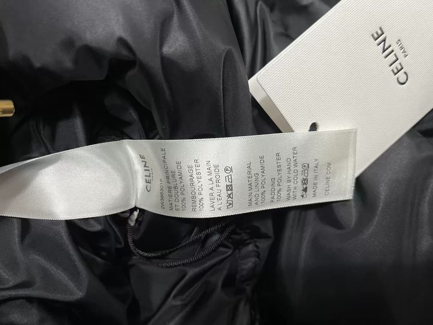 Celine Celine Logo Gold Buckle Detachable Sleeve Down Jacket Size US M / EU 48-50 / 2 - 8 Thumbnail