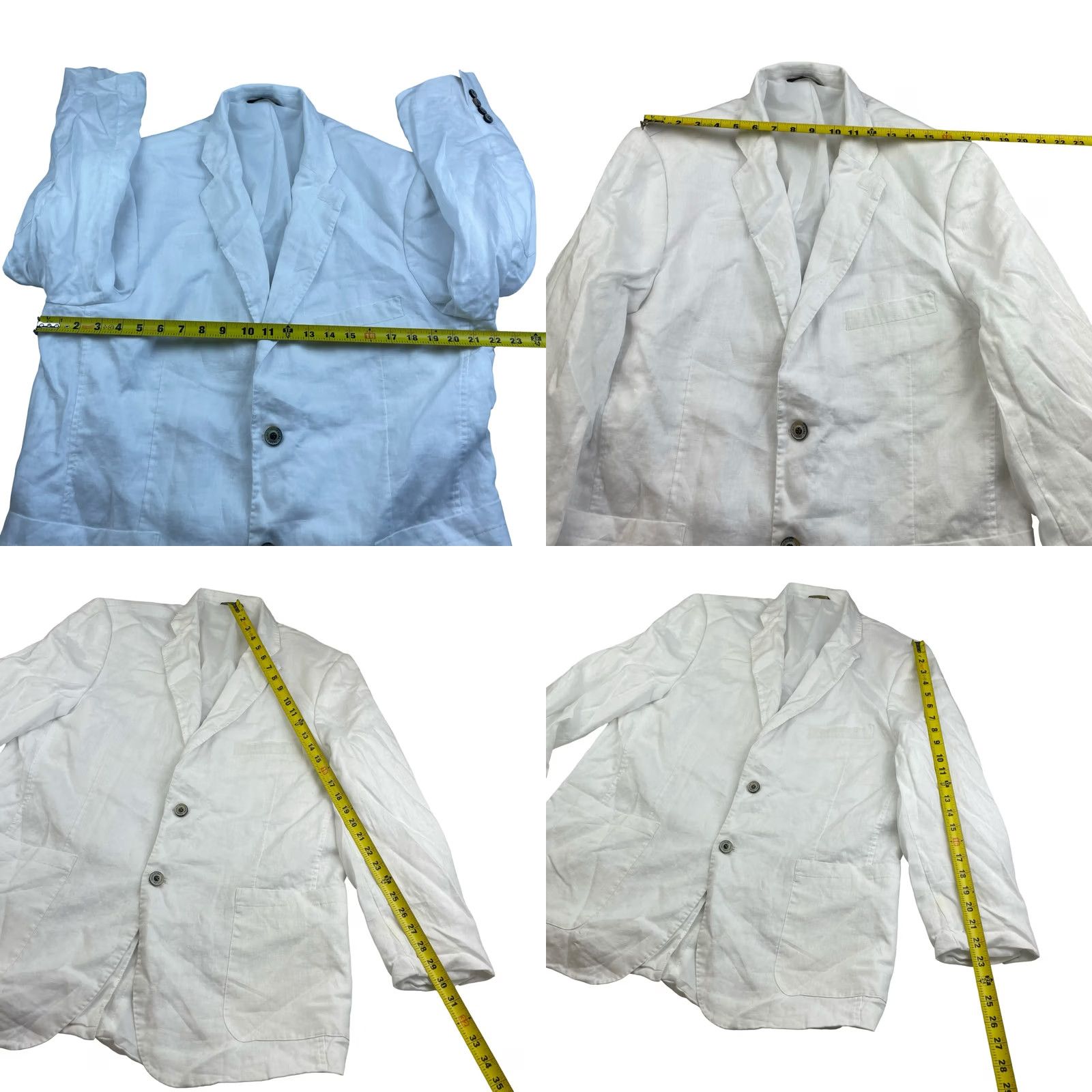 Tasso Elba Tasso Elba Island Blazer White XL Men's 100% Linen 2-Button Size 46R - 8 Thumbnail