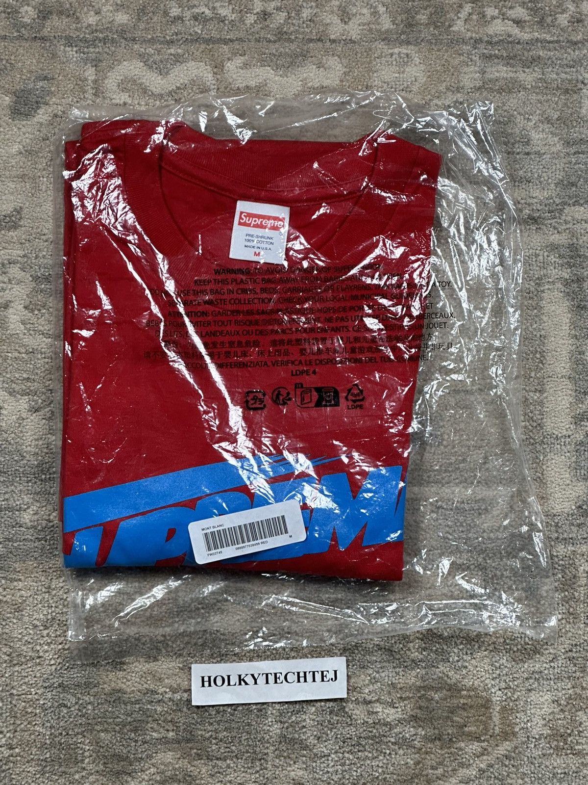 Supreme Supreme Mont Blanc Tee - Red - M - FW23 Size US M / EU 48-50 / 2 - 2 Thumbnail