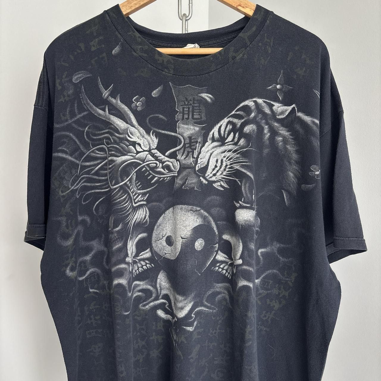Alstyle Vintage Y2K Dragon Ying Yang Tiger Tee 2000s Grunge Size 2XL Size US XXL / EU 58 / 5 - 2 Thumbnail