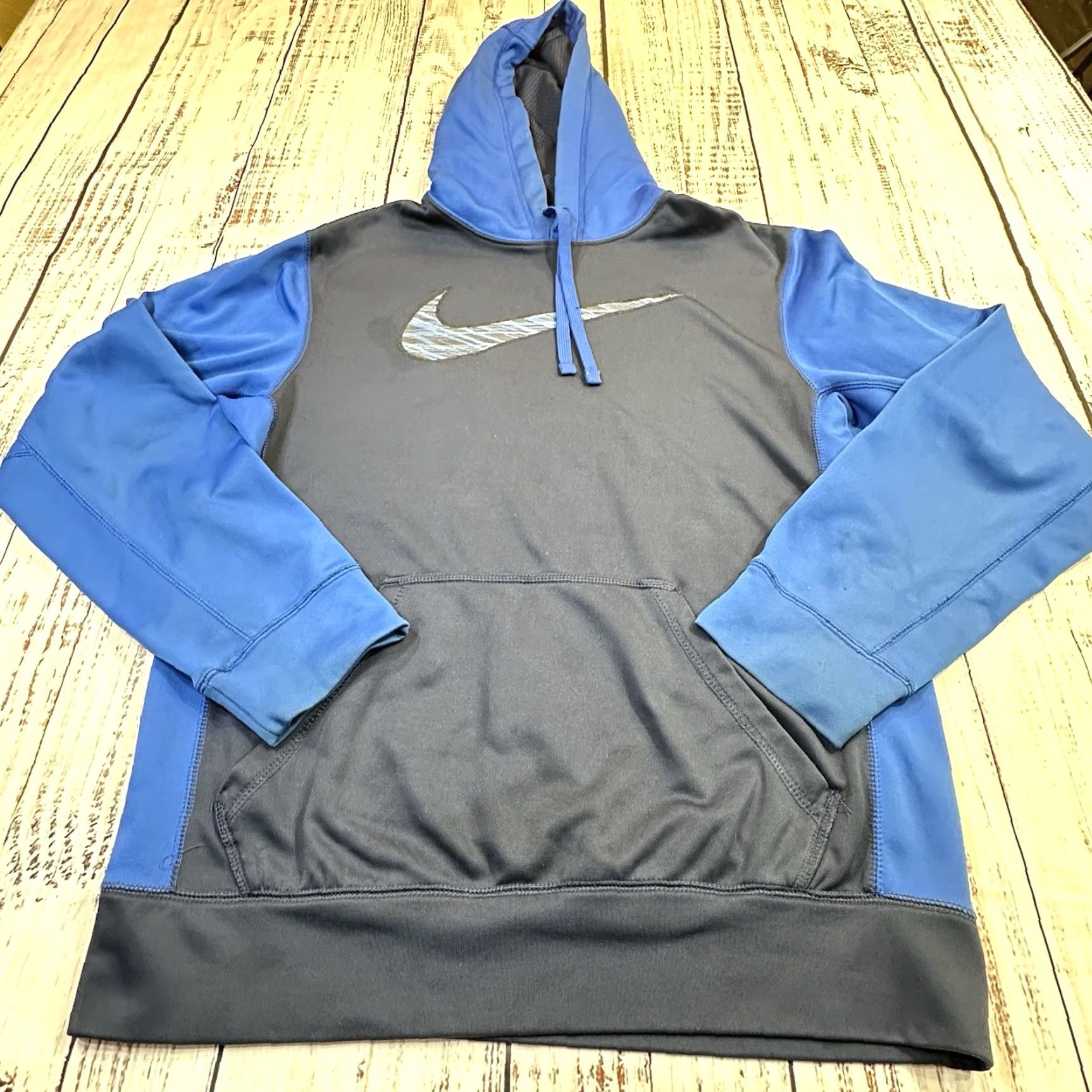 Nike Nike Therma-Fit Two-Tone Blue Color Blocked Logo Swoosh Men's Small Hoodie Size US S / EU 44-46 / 1 - 3 Thumbnail