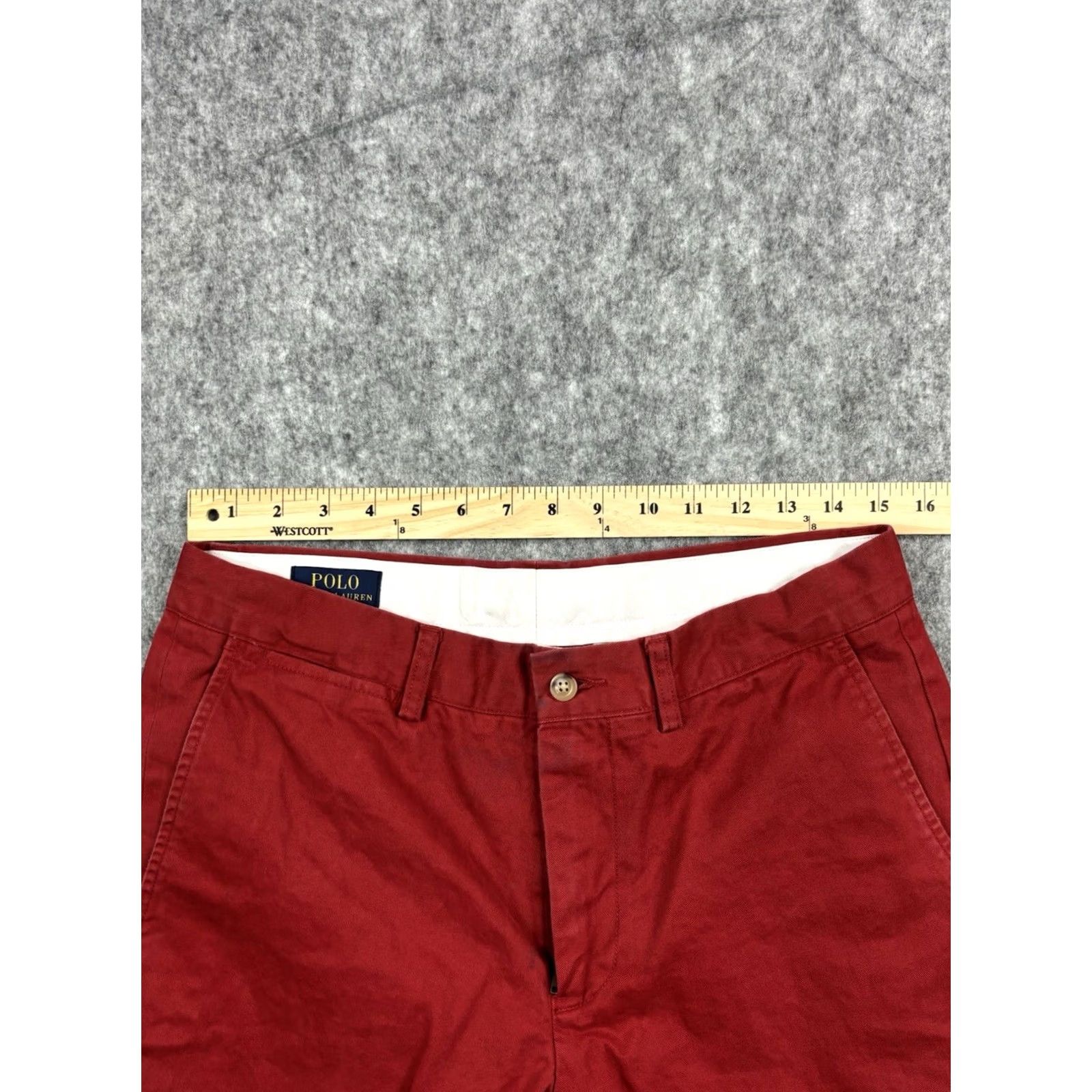Polo Ralph Lauren Polo Ralph Lauren Pants Men Chino Flat Front Twill Red 32x30 Casual Straight Pink Color Solid Cotton Spandex Size US XS / EU 42 / 0 - 5 Thumbnail