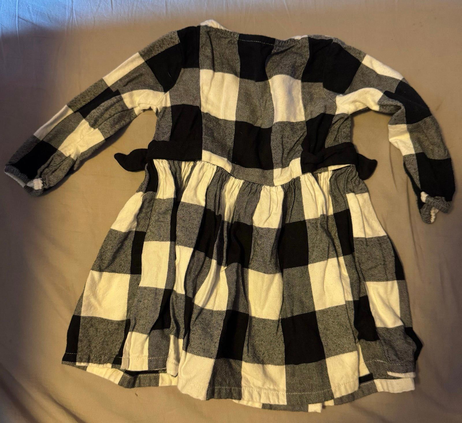 Designer 12 Month Black Plaid Dress Carter’s Size XXS / US 00 / IT 34 - 2 Thumbnail