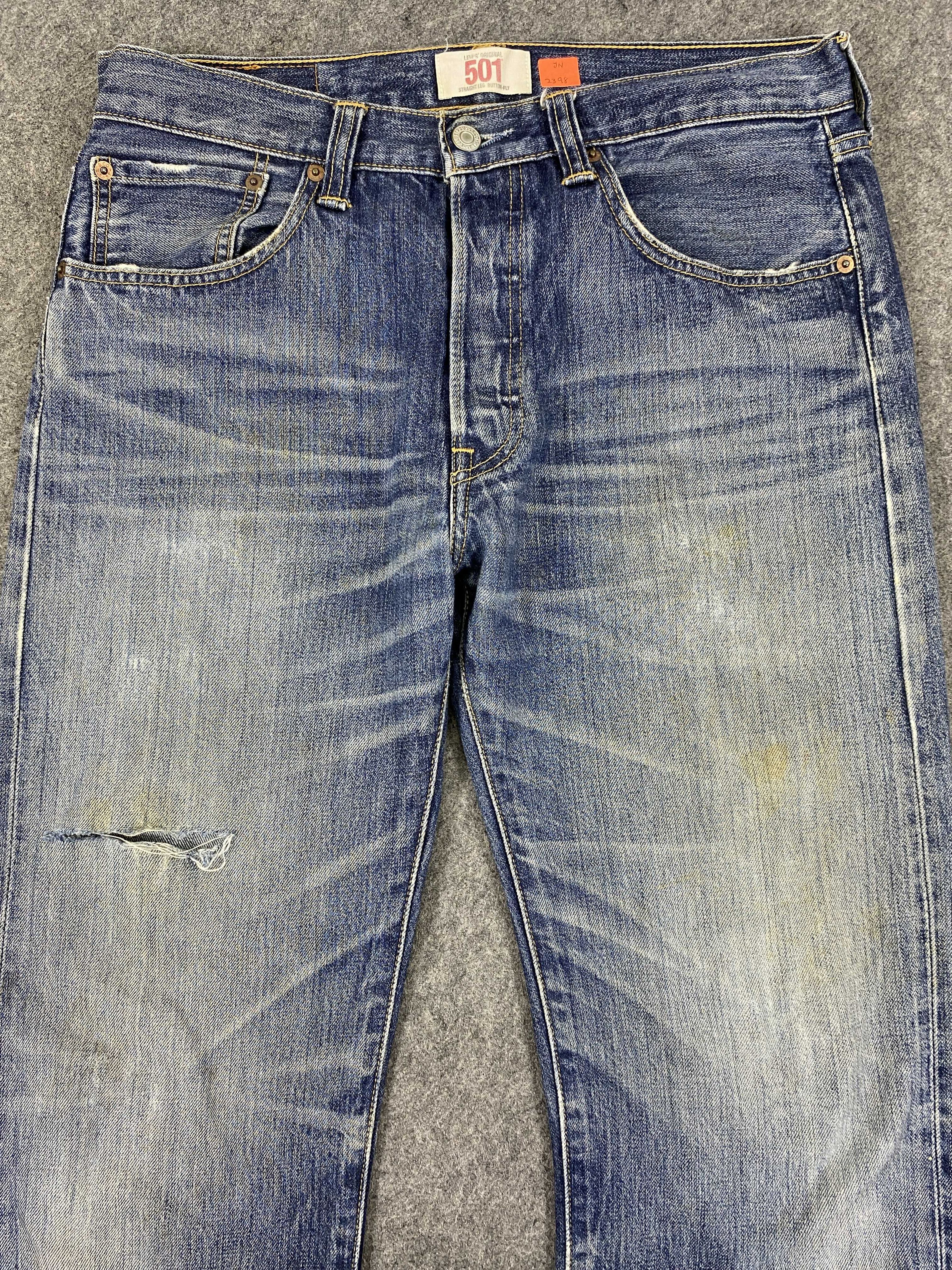 Japanese Brand Faded Blue Vintage Levi's 501 Jeans 33x32 Denim-JN2398 Size US 33 - 3 Thumbnail