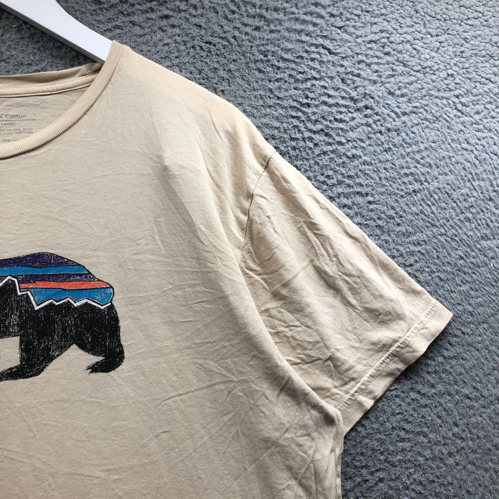 Patagonia Patagonia Fitz Roy Bear Cotton Slim Fit T-Shirt Mens XL Tan Size US XL / EU 56 / 4 - 6 Thumbnail