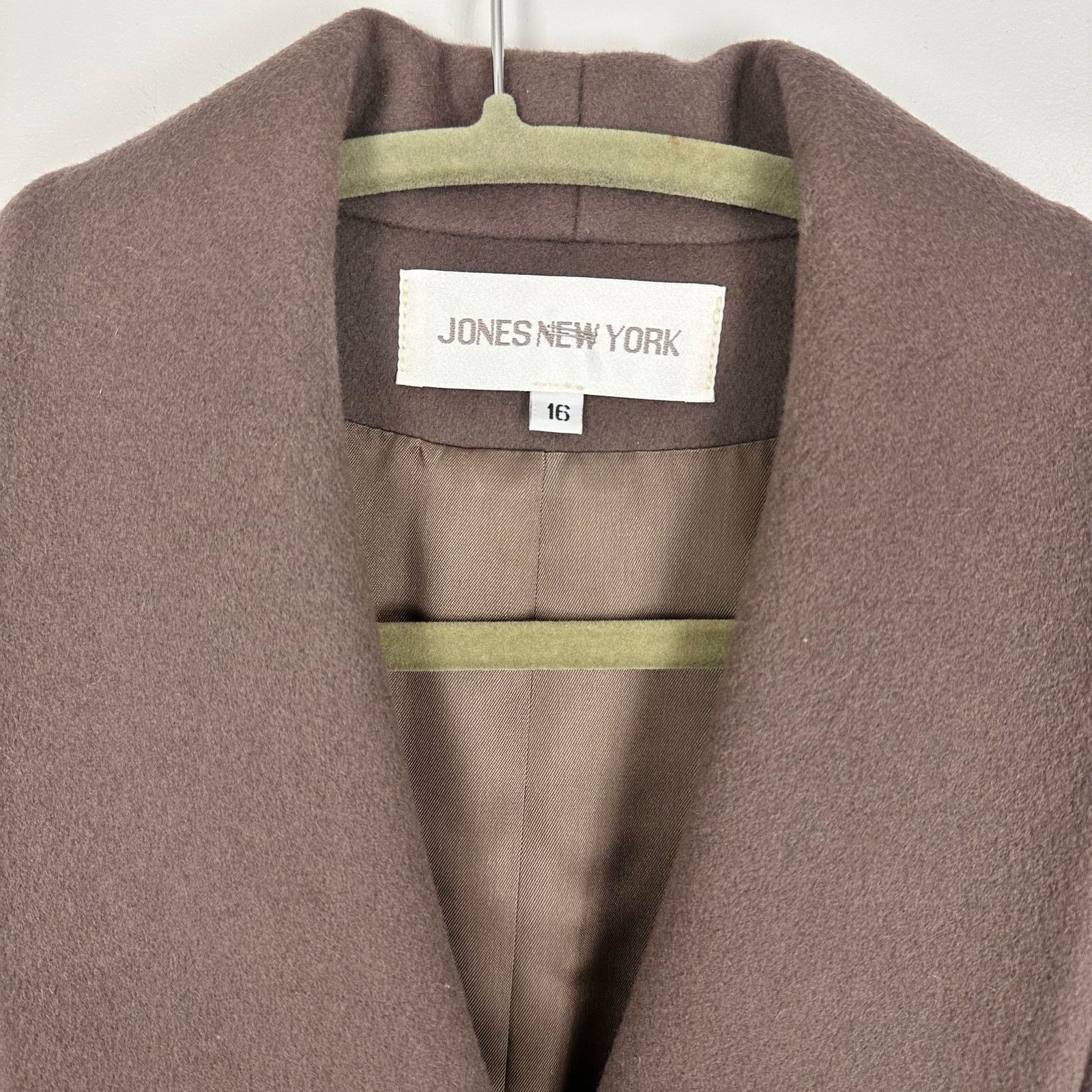 Jones New York Jones NY Union 100% Wool Double Breasted Trench Coat Sz 16 Size XXL / US 16-18 / IT 52-54 - 2 Thumbnail