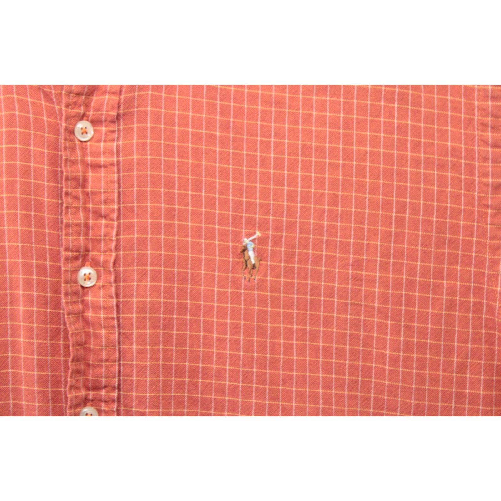 Polo Ralph Lauren VINTAGE Polo Ralph Lauren Blake Shirt Men 16.5 Rust Button-Down Squares Flesh Pony Orange Pattern Classic Dad American Men’s 16.5"} Size US XL / EU 56 / 4 - 3 Thumbnail