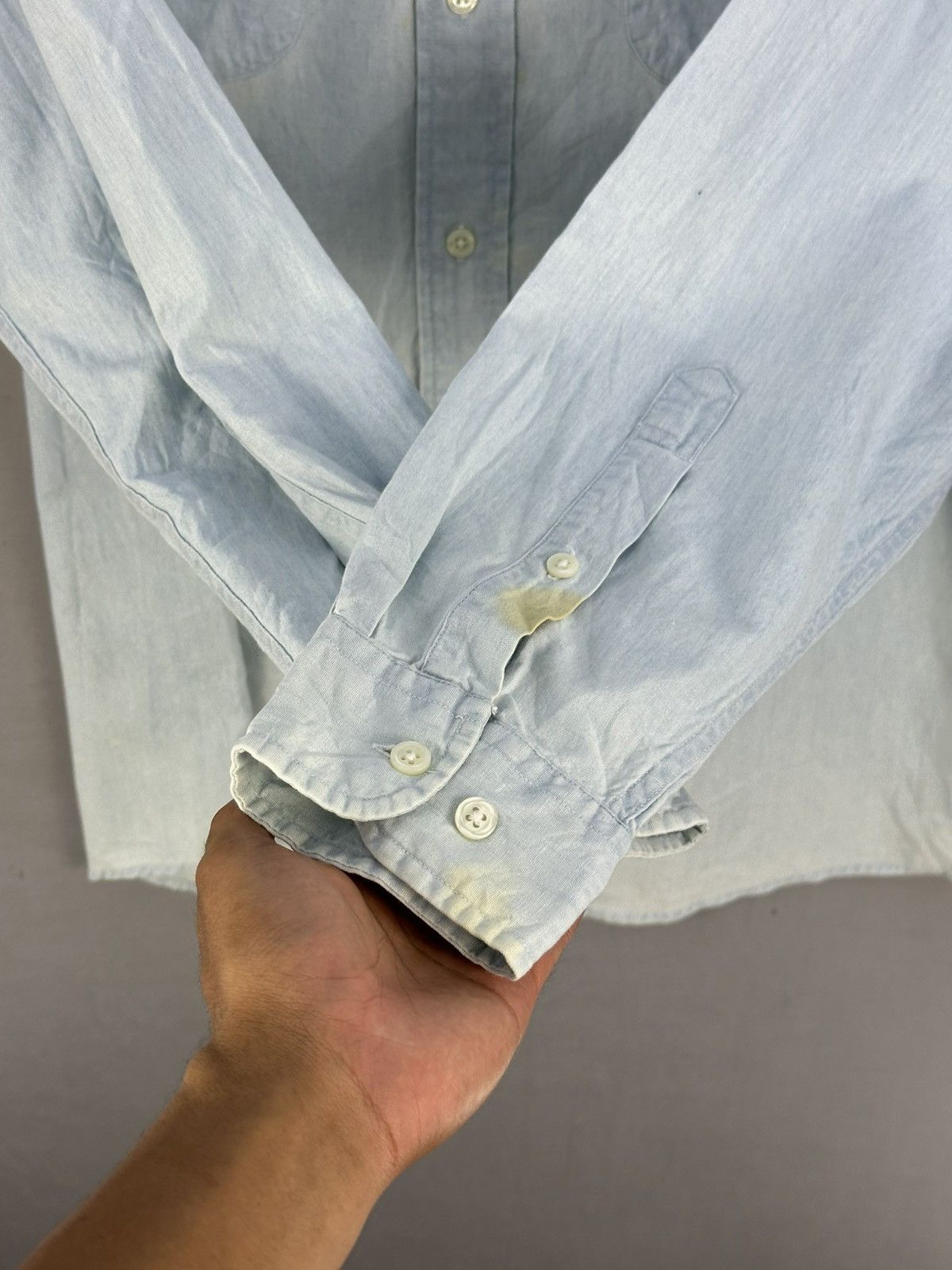 Edwin Edwin Double Pocket Denim Flannel Shirt Button Up Size US L / EU 52-54 / 3 - 11 Thumbnail
