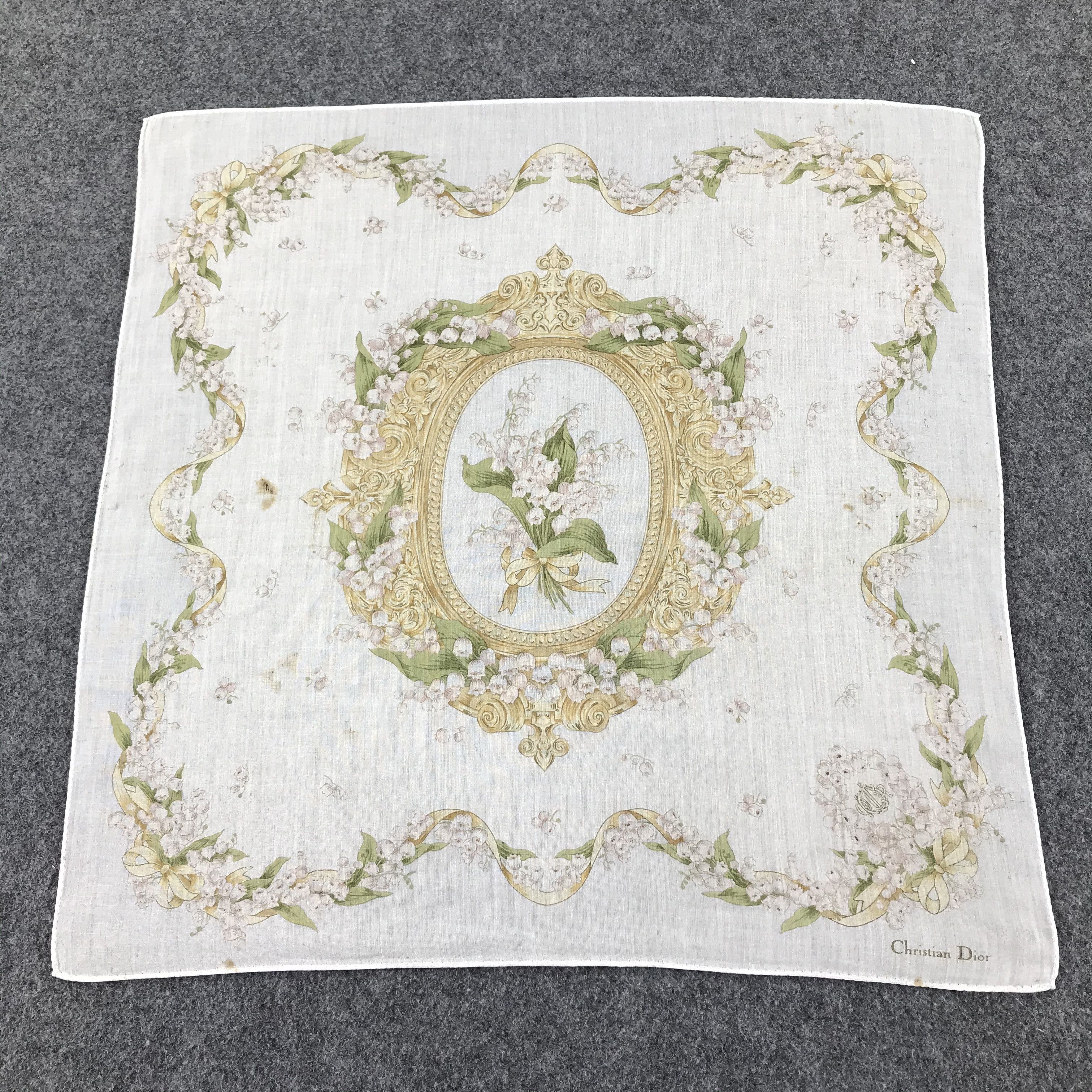 Christian Dior Monsieur Christian Dior Handkerchief Neckerchief Bandana H192 Size ONE SIZE - 1 Thumbnail