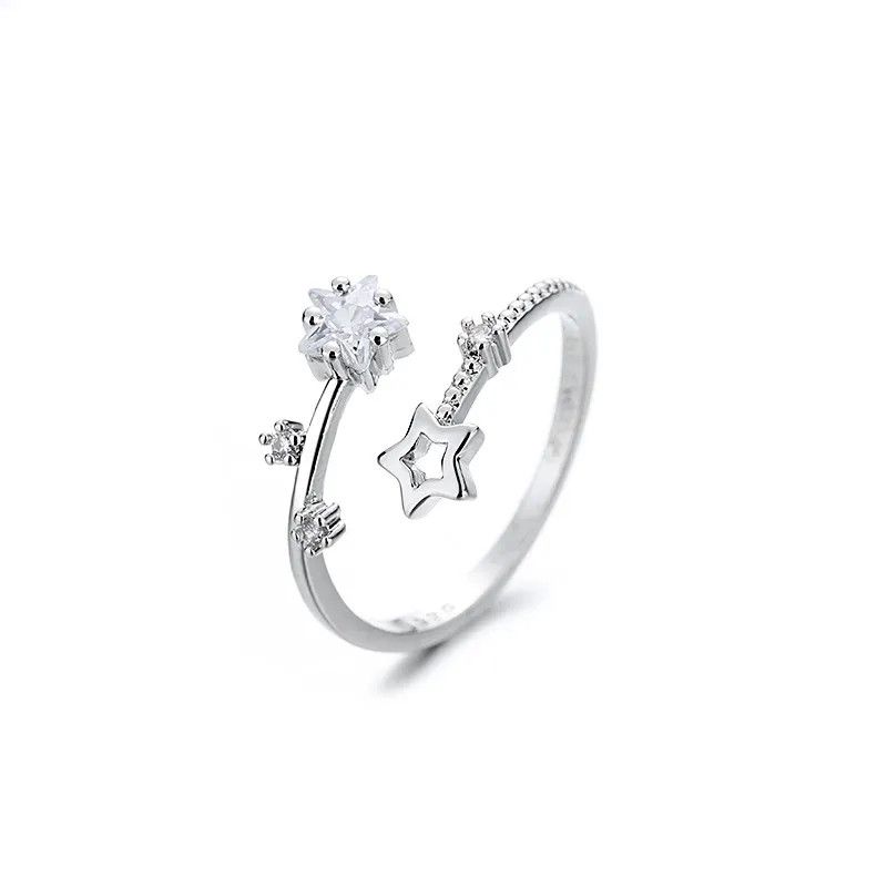 Jewelry × Vintage Hollow Five-pointed Star Rings Women Size ONE SIZE - 1 Thumbnail
