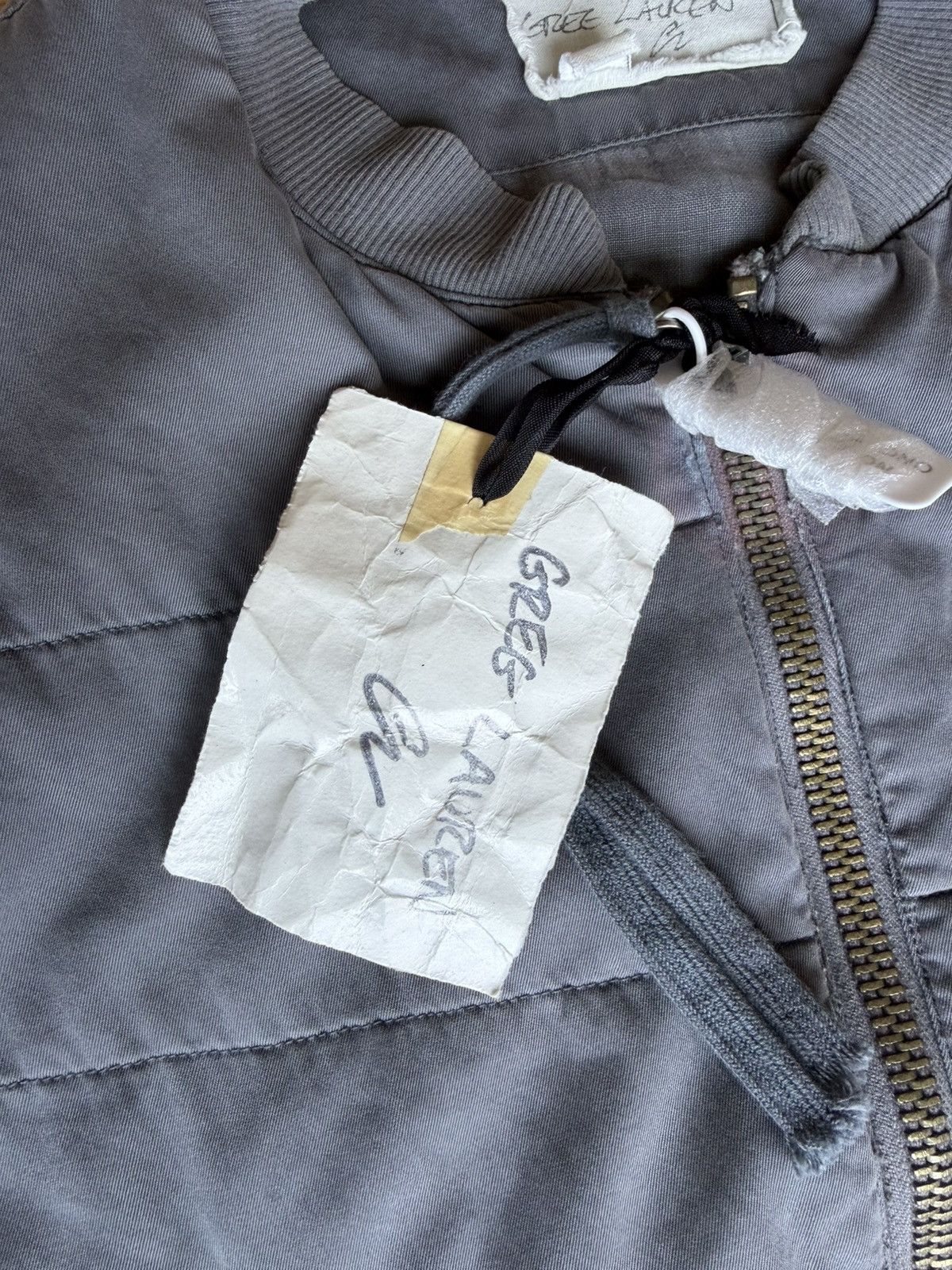 Greg Lauren NWOT 2500$ 50/50 Quilted Charcoal Flight Jacket Size US L / EU 52-54 / 3 - 8 Thumbnail