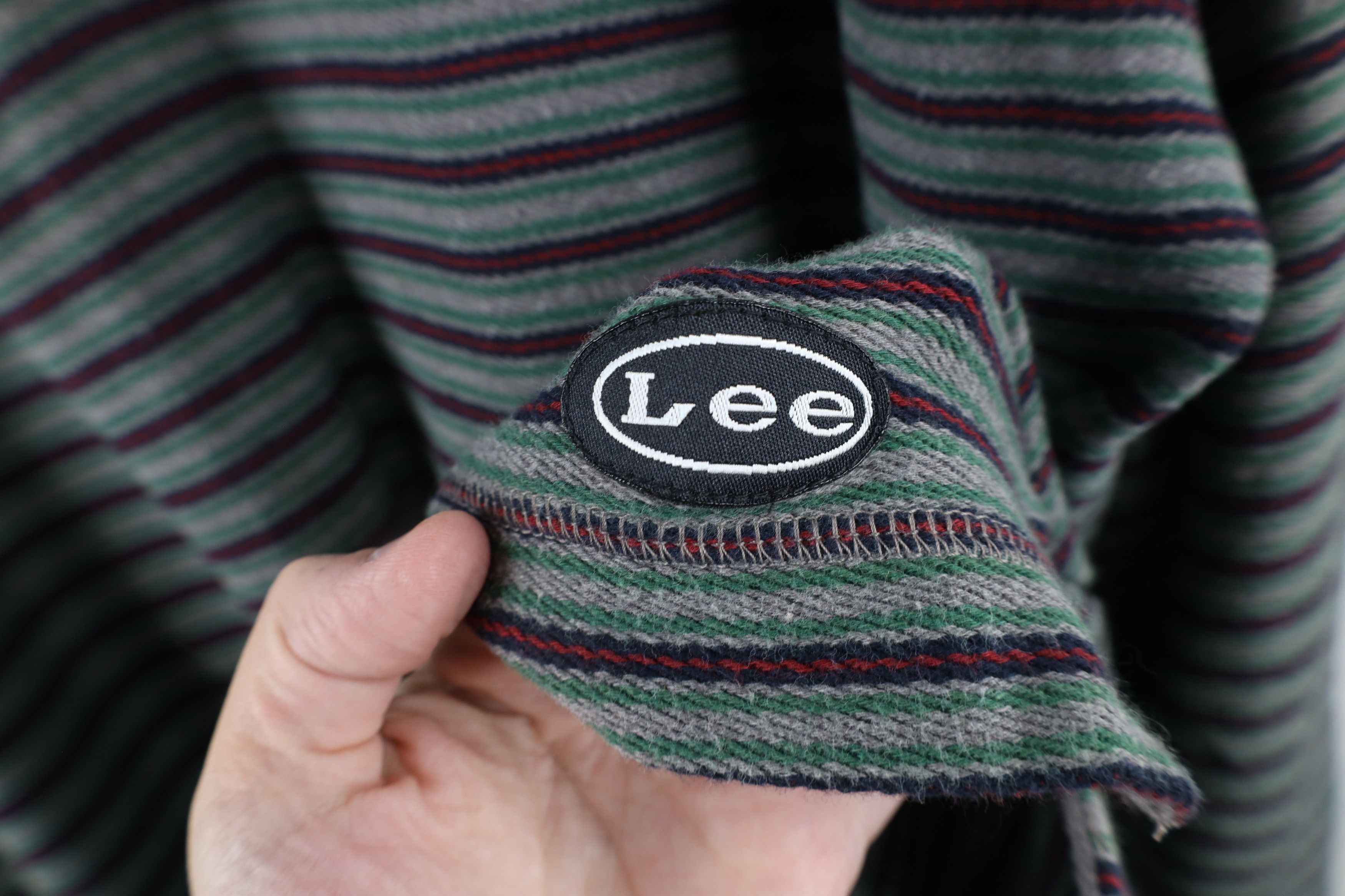 Lee × Vintage Vintage 90s Lee Riveted Knit Long Sleeve Henley T-Shirt Size US L / EU 52-54 / 3 - 4 Thumbnail