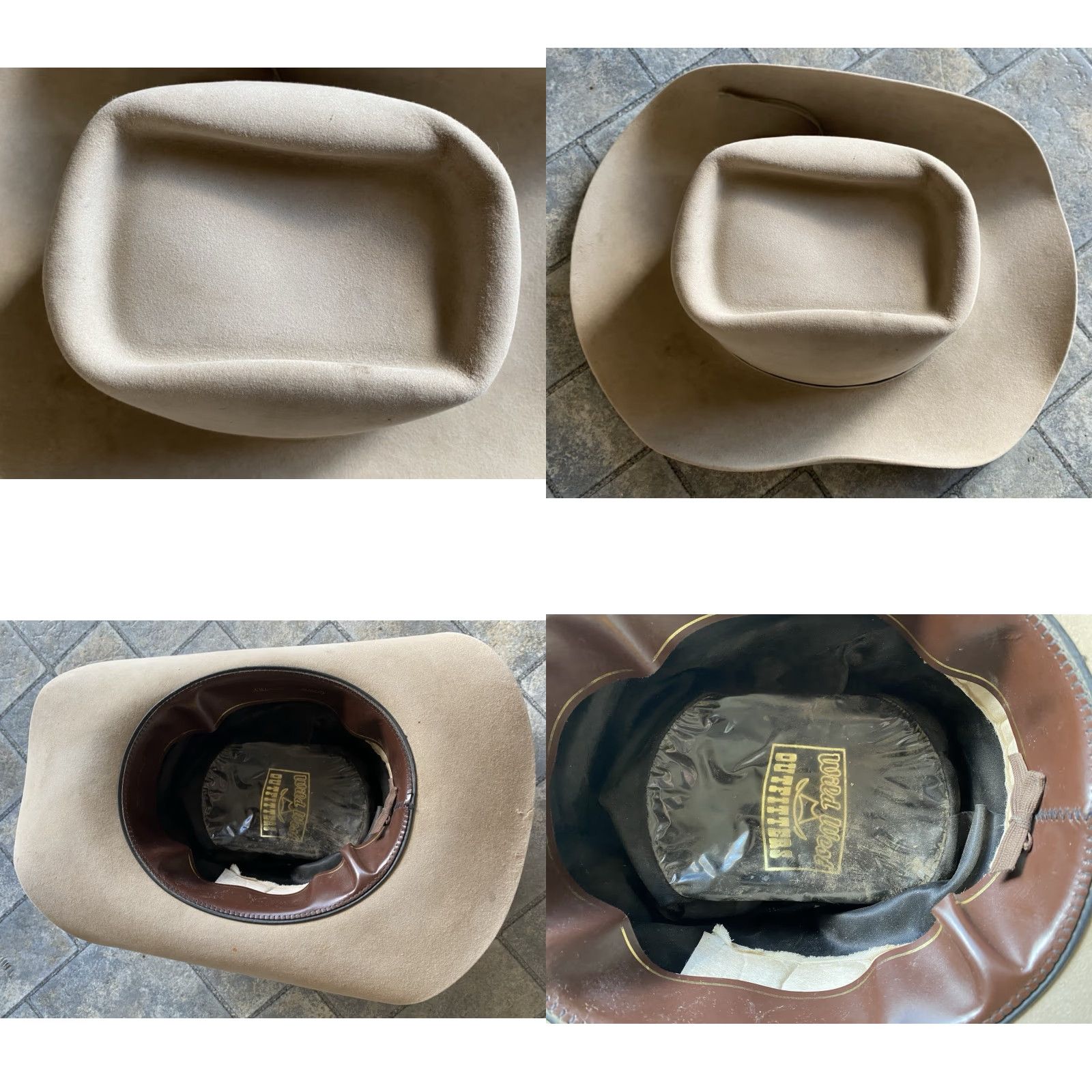 Vintage Wild West Outfitters Beaver Cowboy hat Men Cowboy Beige Western Hat Size See Photos Size ONE SIZE - 8 Thumbnail
