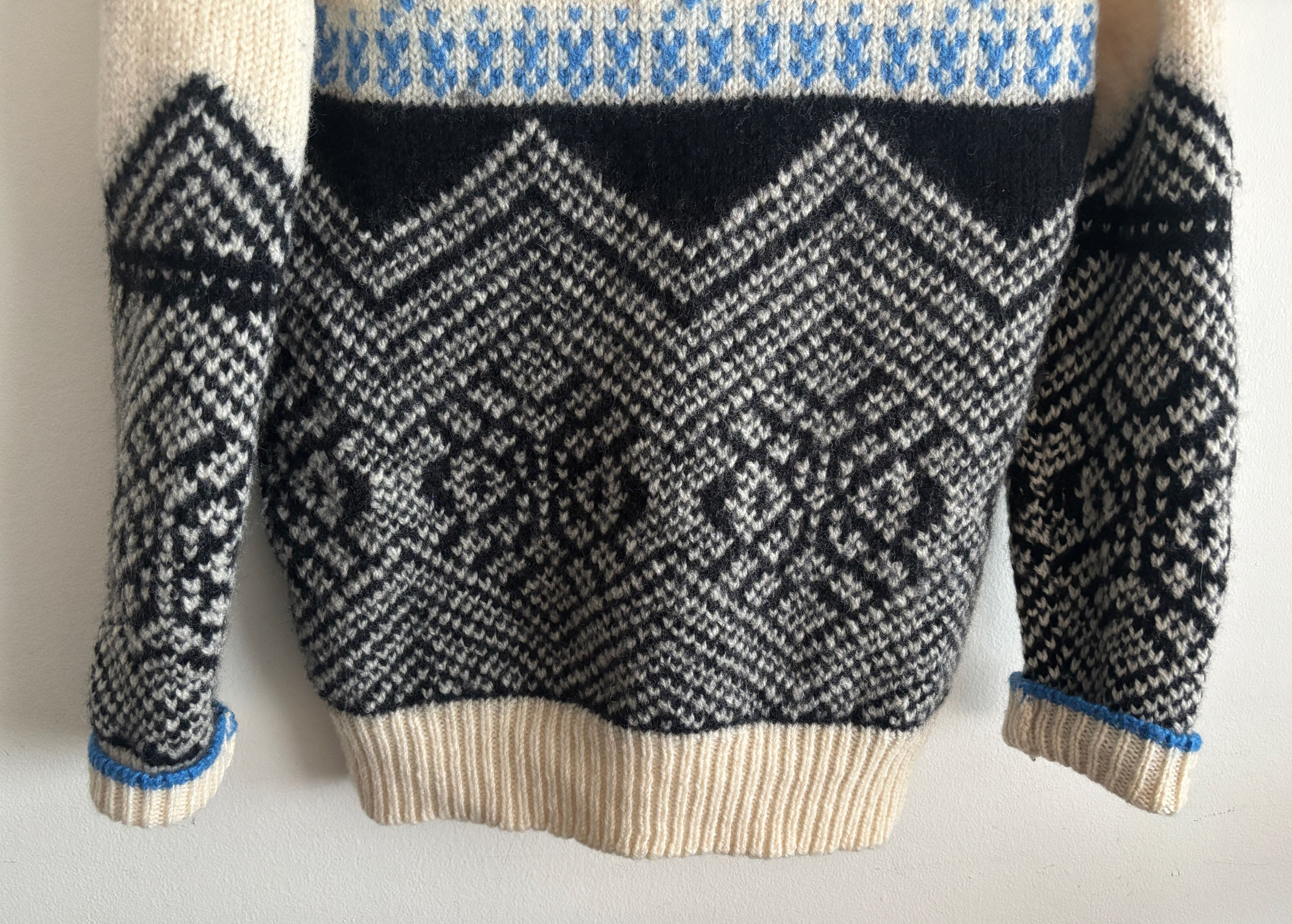 NN07 $265 Nordic Wool Fairisle Ecru Turtleneck Sweater- S/M Size US S / EU 44-46 / 1 - 6 Thumbnail