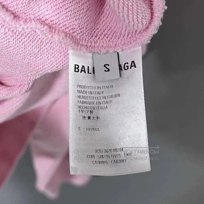 Balenciaga Balenciaga Pink Crew Hoodie Sweatshirt. Size US S / EU 44-46 / 1 - 5 Thumbnail
