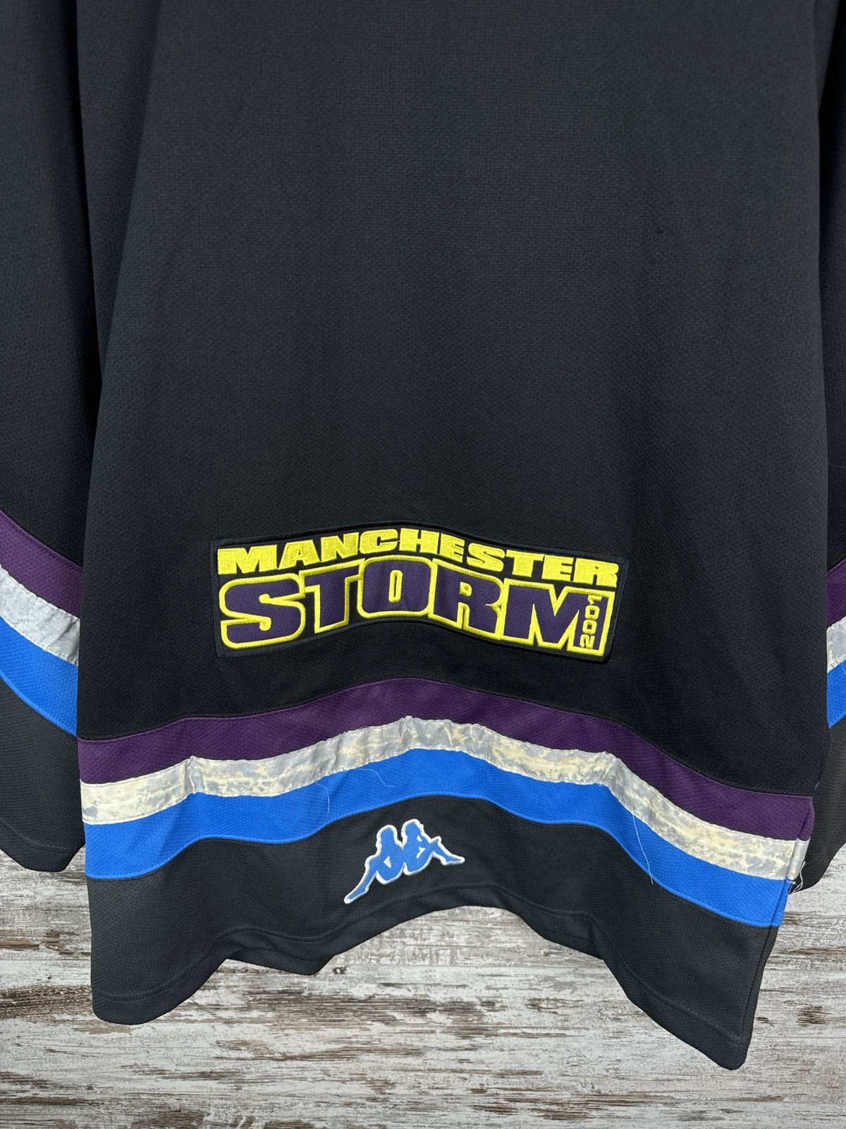 Kappa Mens Vintage Kappa Manchester Storm hockey jersey sweatshirt Size US L / EU 52-54 / 3 - 14 Thumbnail