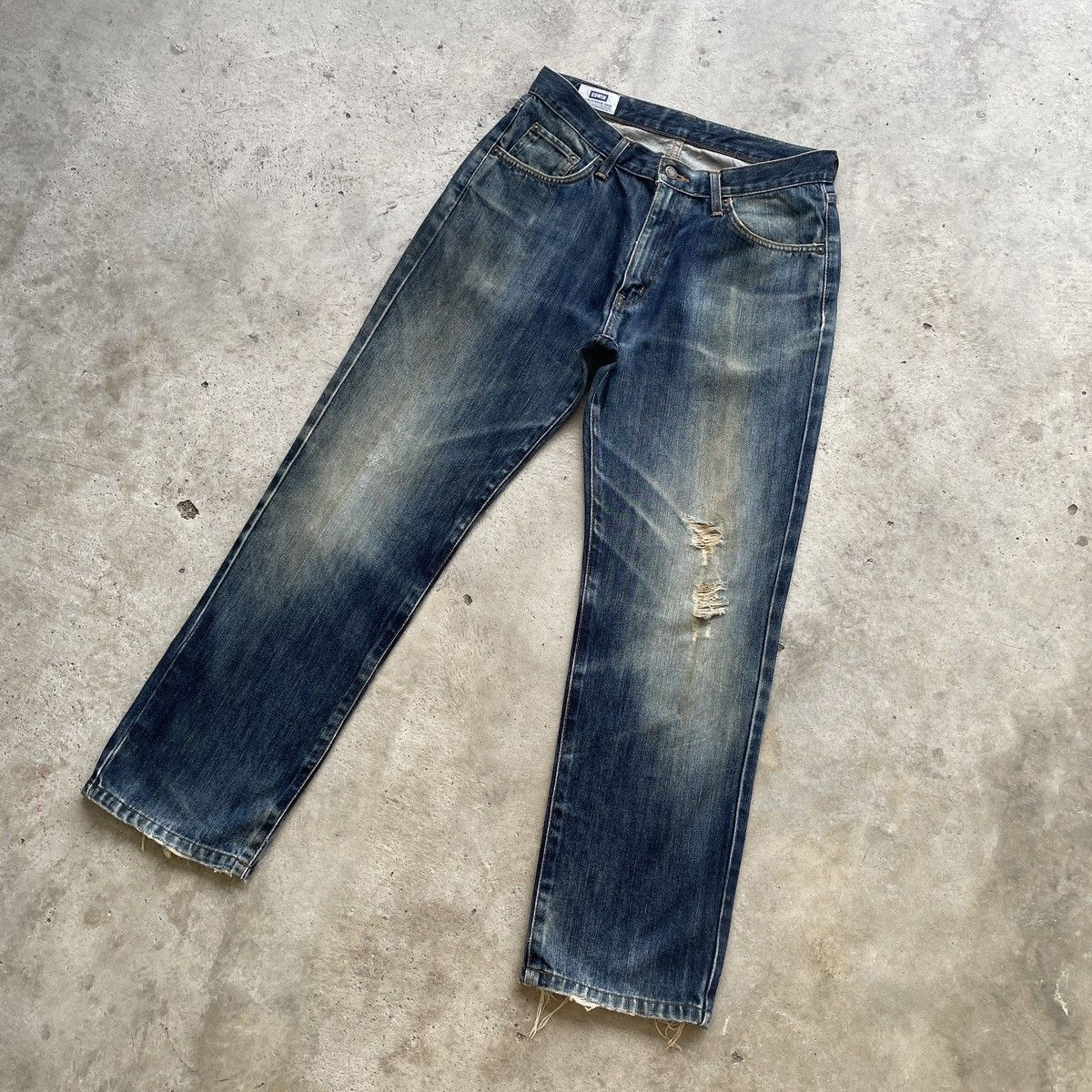Edwin Vintage Edwin 403 Mudwash Jeans Faded Distressed Denim Pants Size US 31 - 2 Thumbnail
