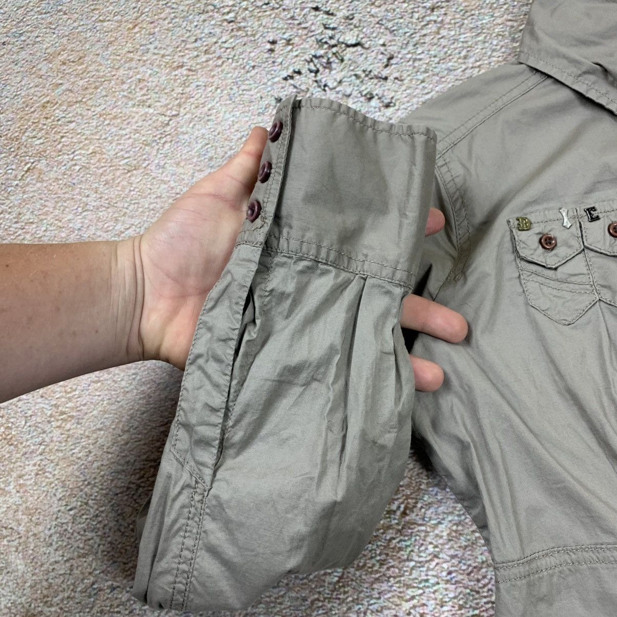 Diesel Diesel Button Up Metal Letters Y2k Shirt Pink/Grey Size M / US 6-8 / IT 42-44 - 9 Thumbnail