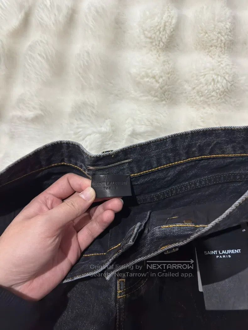 Saint Laurent Paris Saint Laurent Paris Fringed Destroyed Denim Shorts Size US 31 - 4 Thumbnail