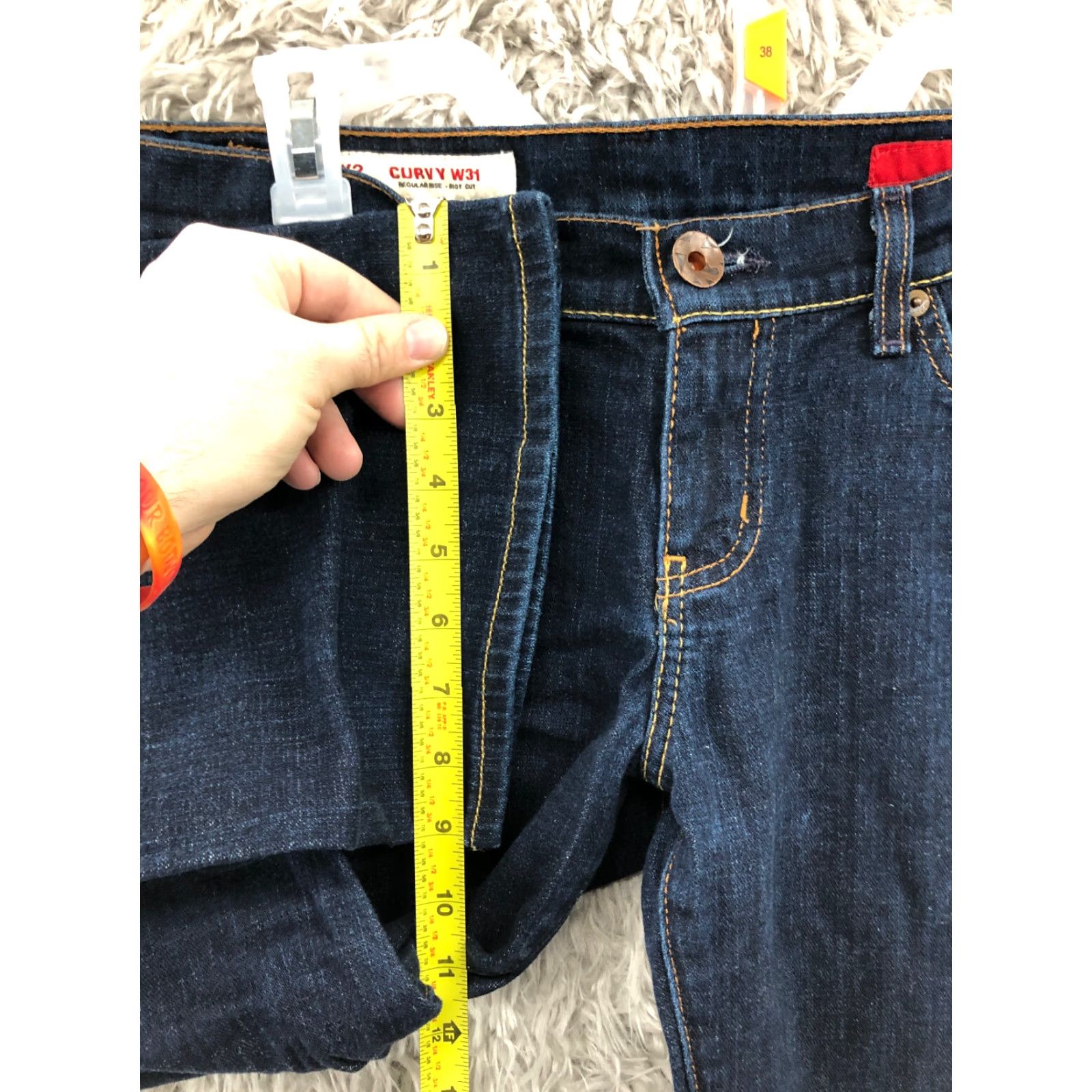 Denime X2 Jeans Main Point Womens Bootcut Size 6 Dark Wash Blue Denim Modern Classic American Size 28" / US 6 / IT 42 - 4 Thumbnail