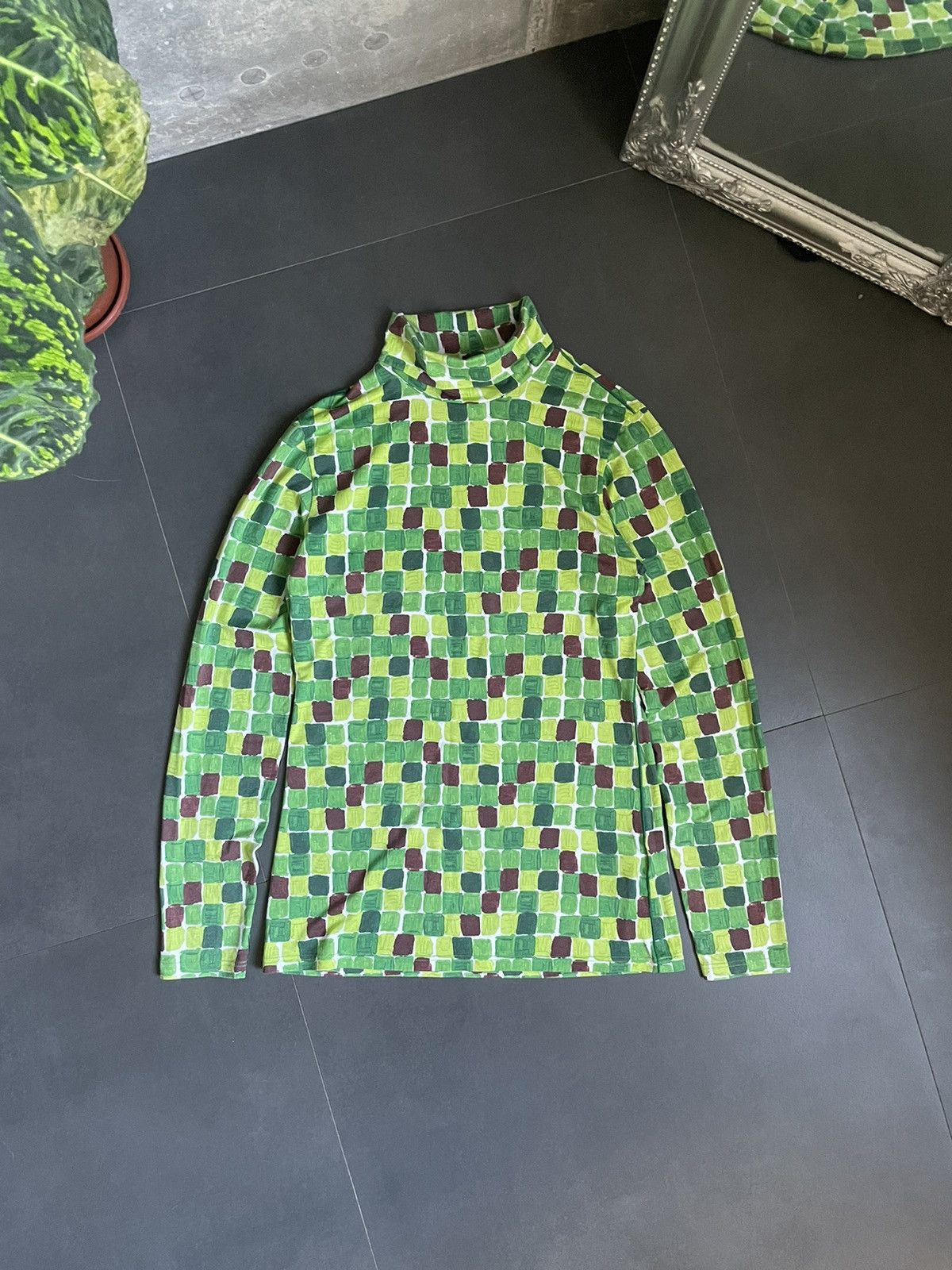 Marni × Uniqlo Rare Marni X Uniqlo Abstraction Heattech Turtleneck Y2k Size US M / EU 48-50 / 2 - 10 Thumbnail